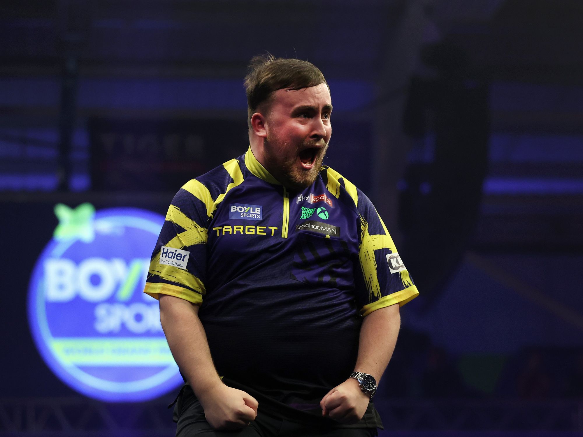 Luke Littler wins astonishing World Grand Prix match as Gerwyn Price fumes on social media