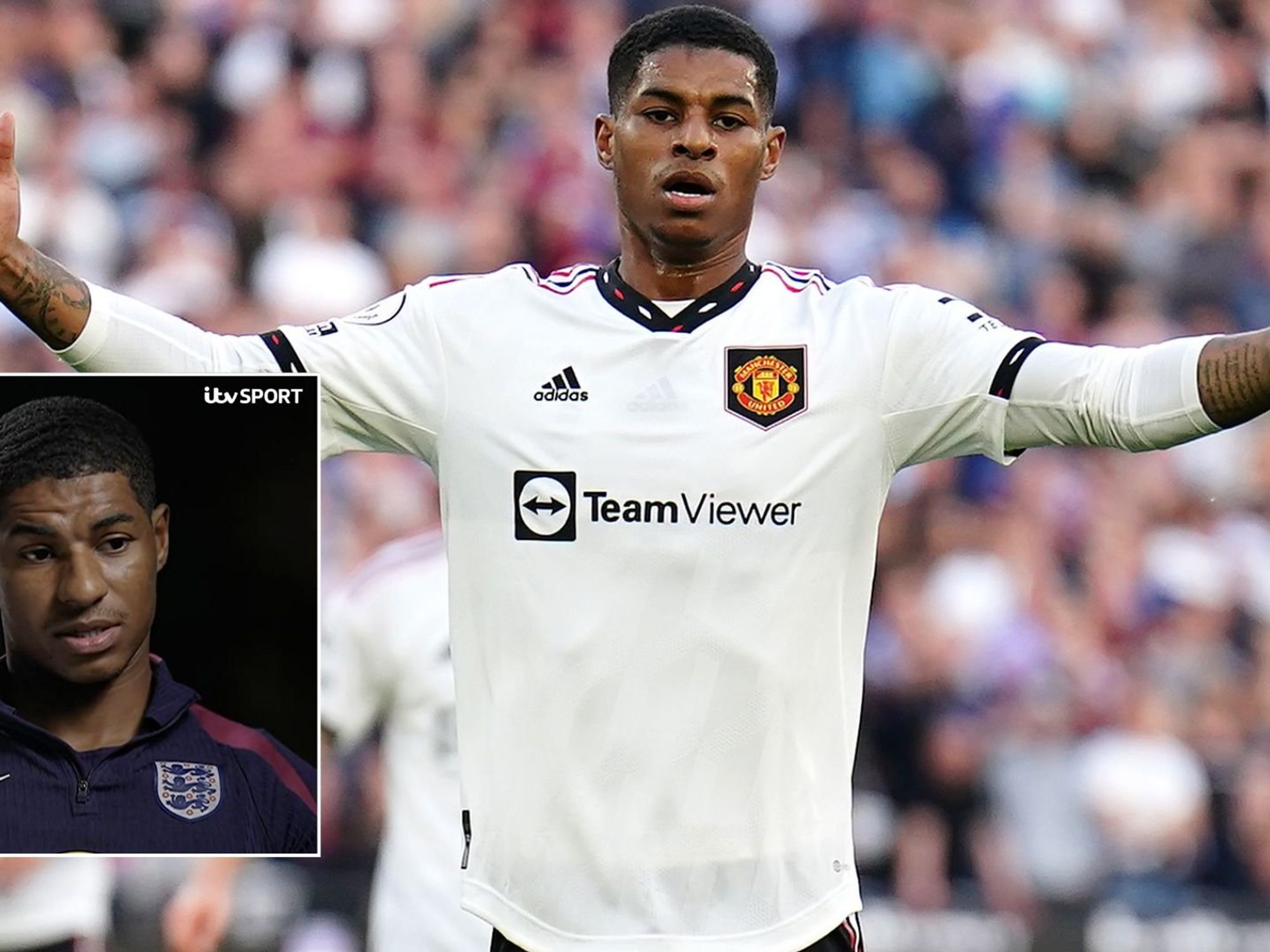 Marcus Rashford appears to aim savage dig at Man United ahead of England match with Latvia