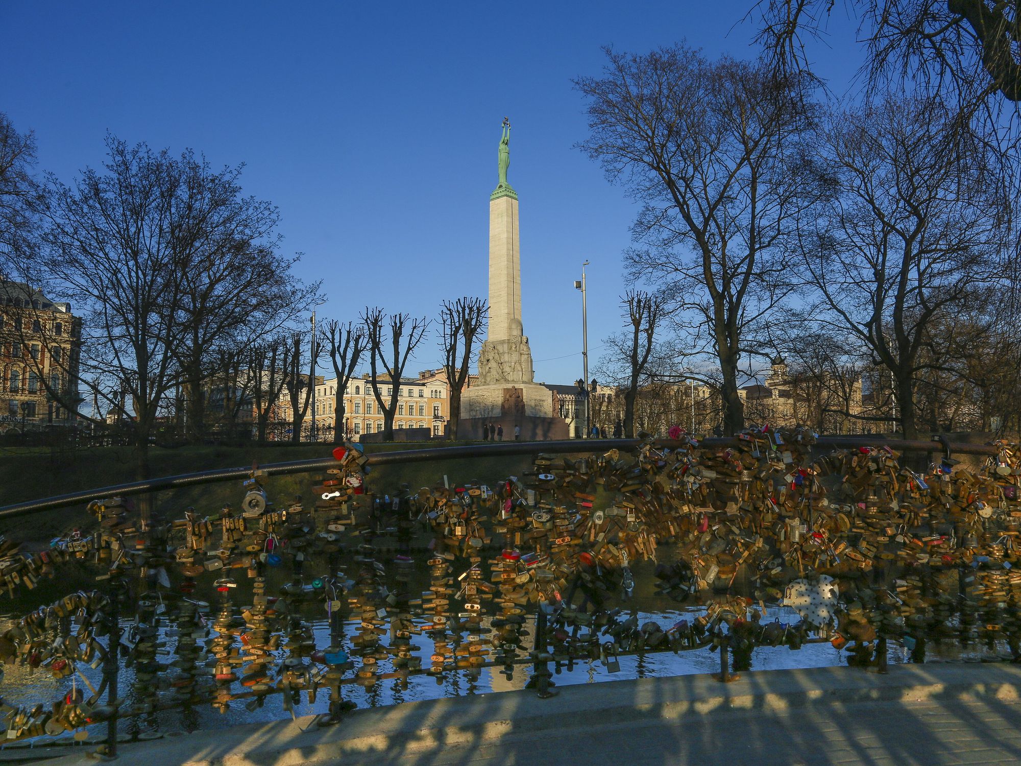 Latvia chiefs fence off sacred monument amid concerns England fans will urinate on it ahead of big match