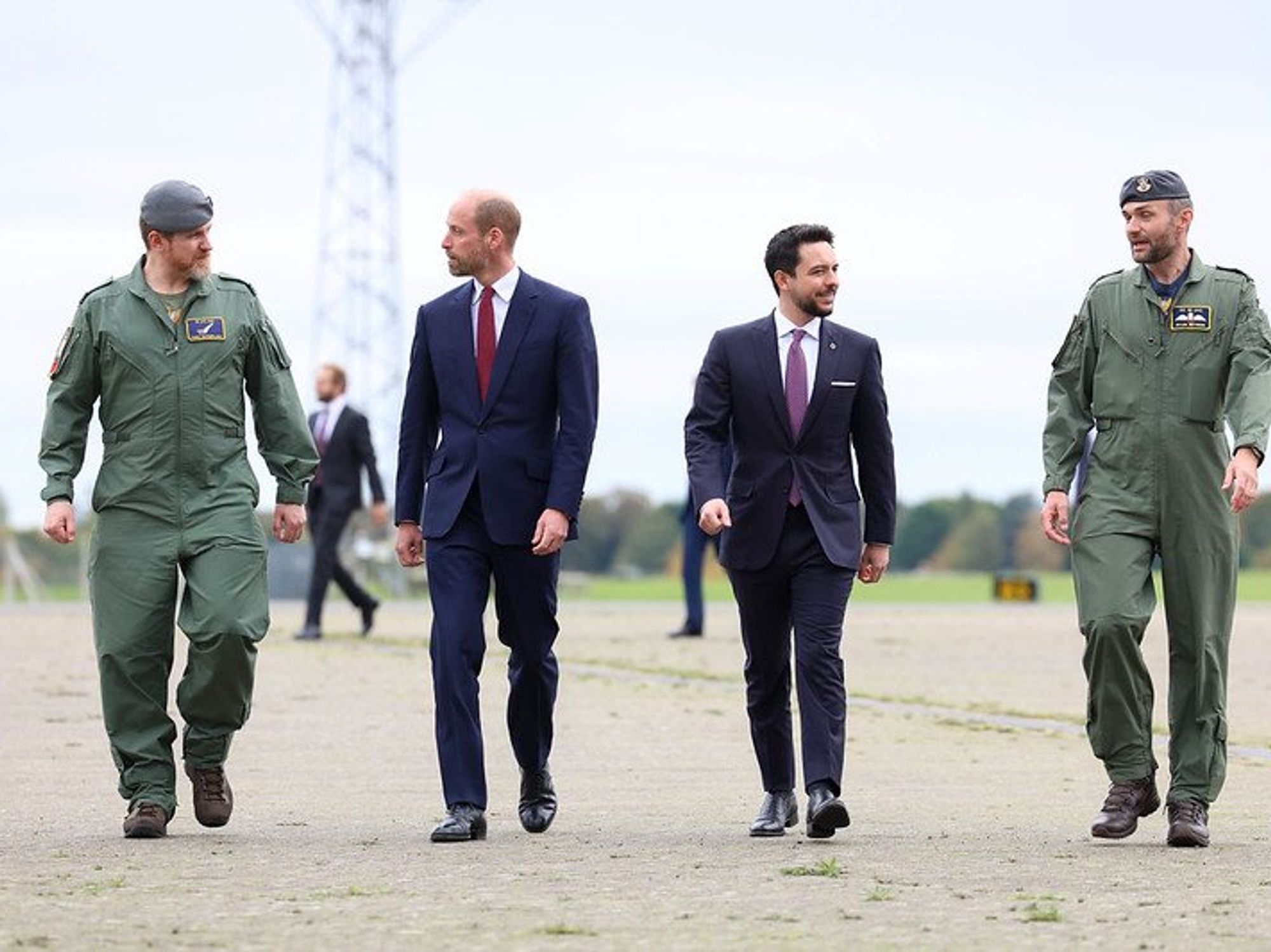 Prince William and Crown Prince of Jordan team up for royal engagement but Princess Kate absent