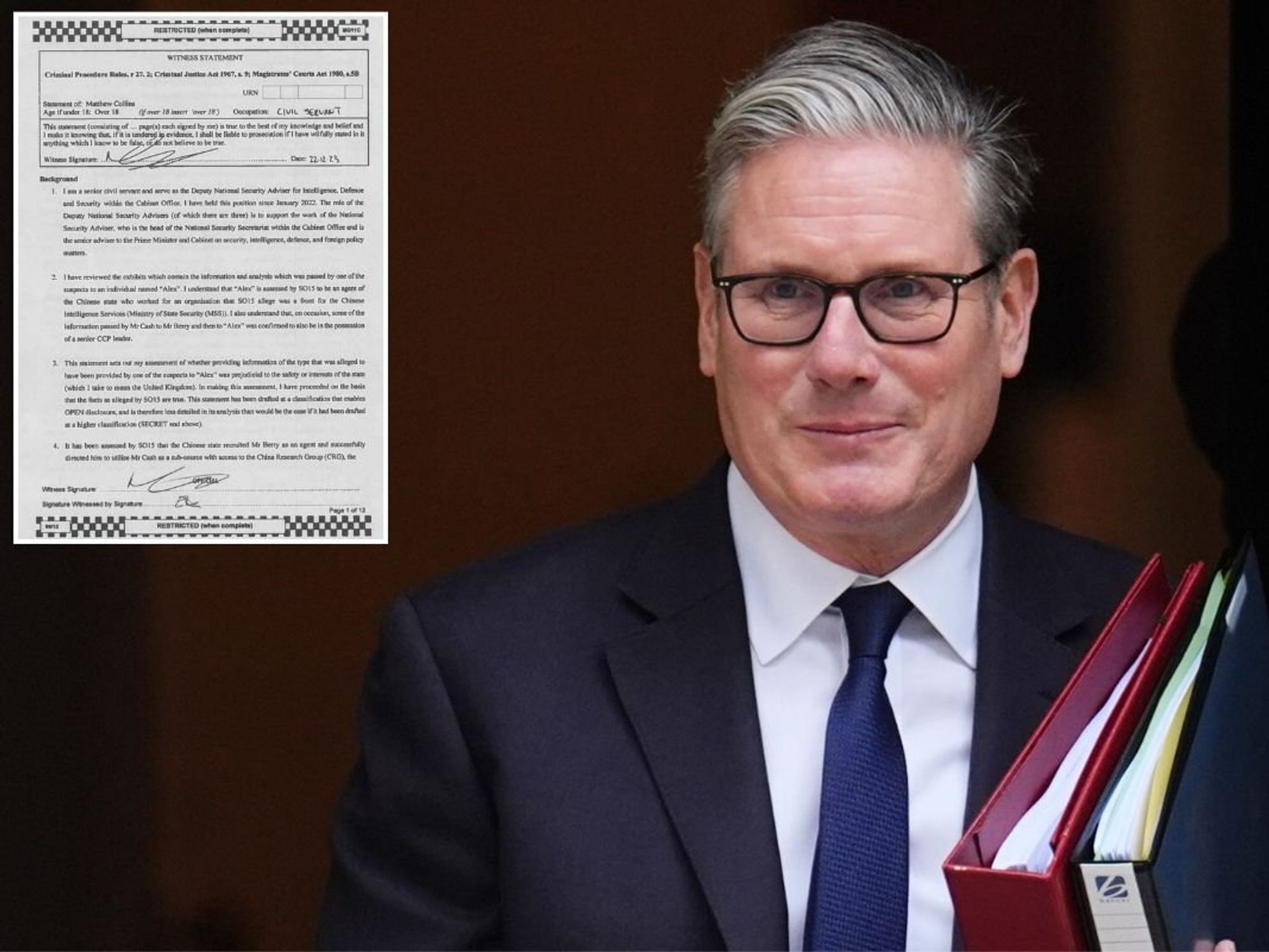 Keir Starmer publishes 18-pages of China spy case evidence
