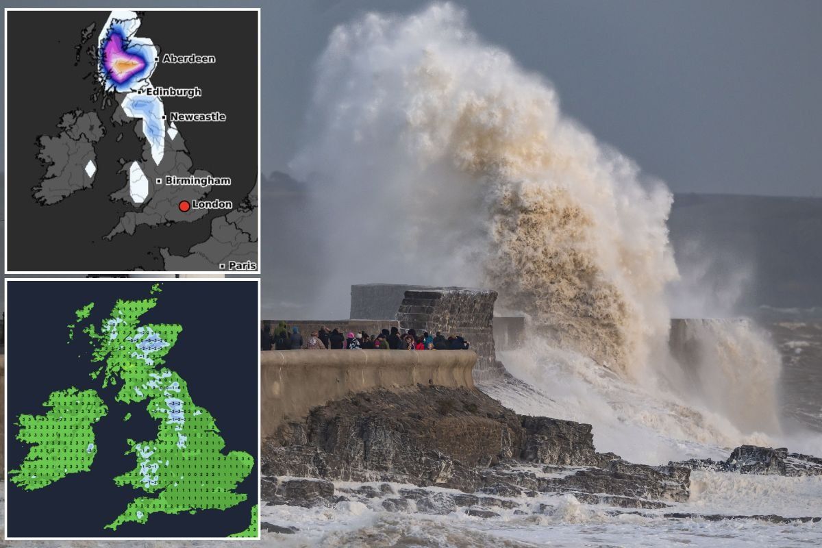 UK weather: Storm Benjamin sends 70mph Polar gales hurtling towards Britain as temperatures set to plummet to -5C