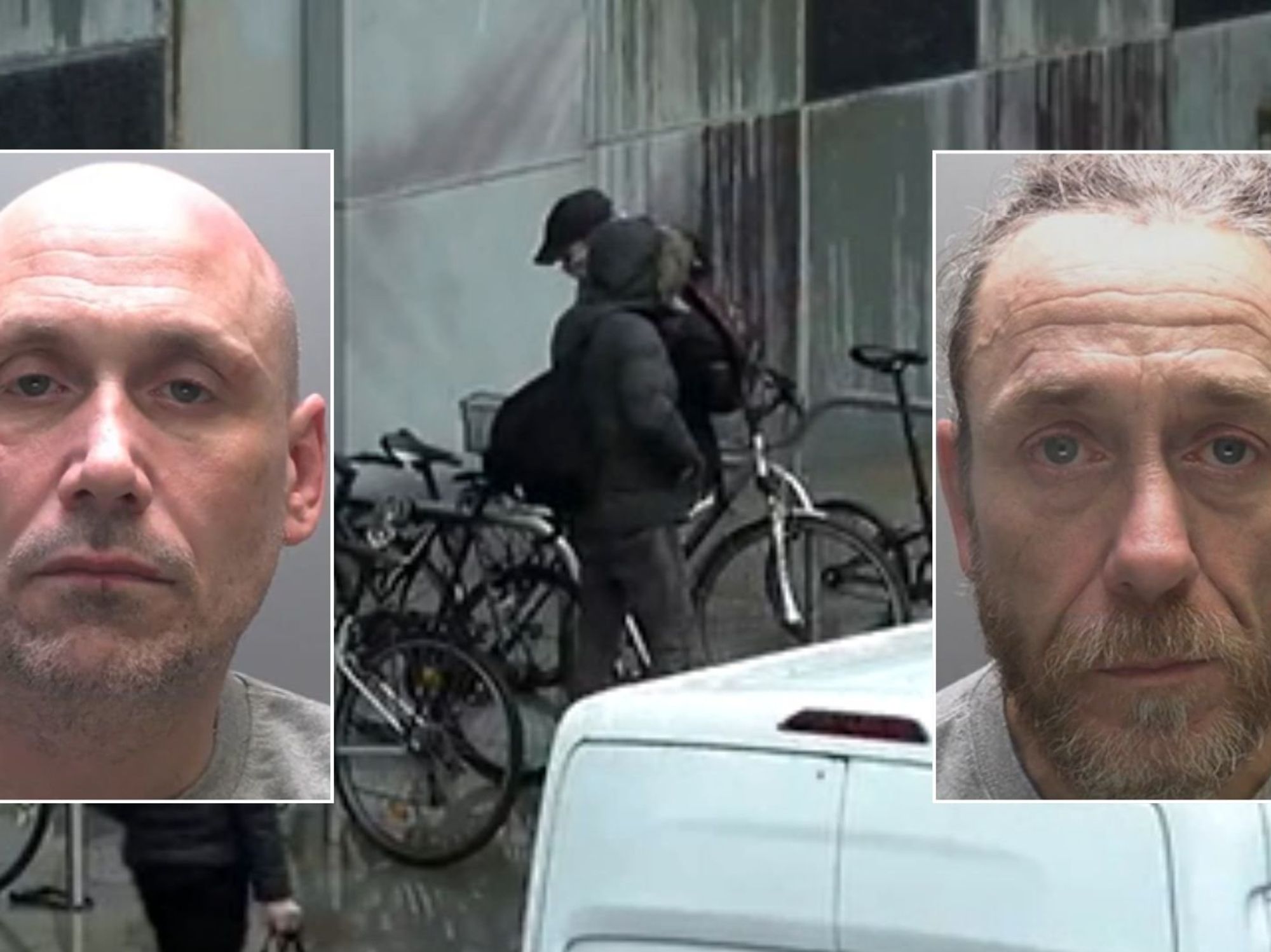 Bungling thieves try to steal bike in broad daylight... directly opposite police station