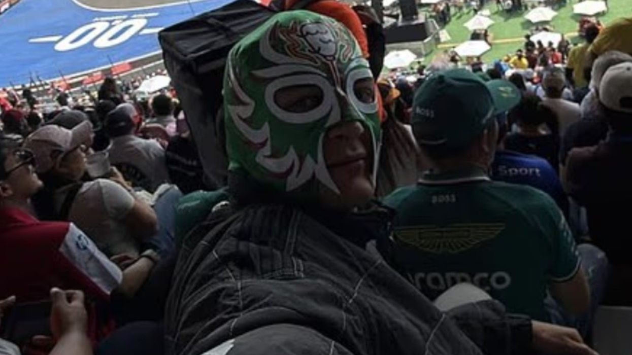 F1 star sneaks into Mexican Grand Prix wearing mask and leaves security staff stunned