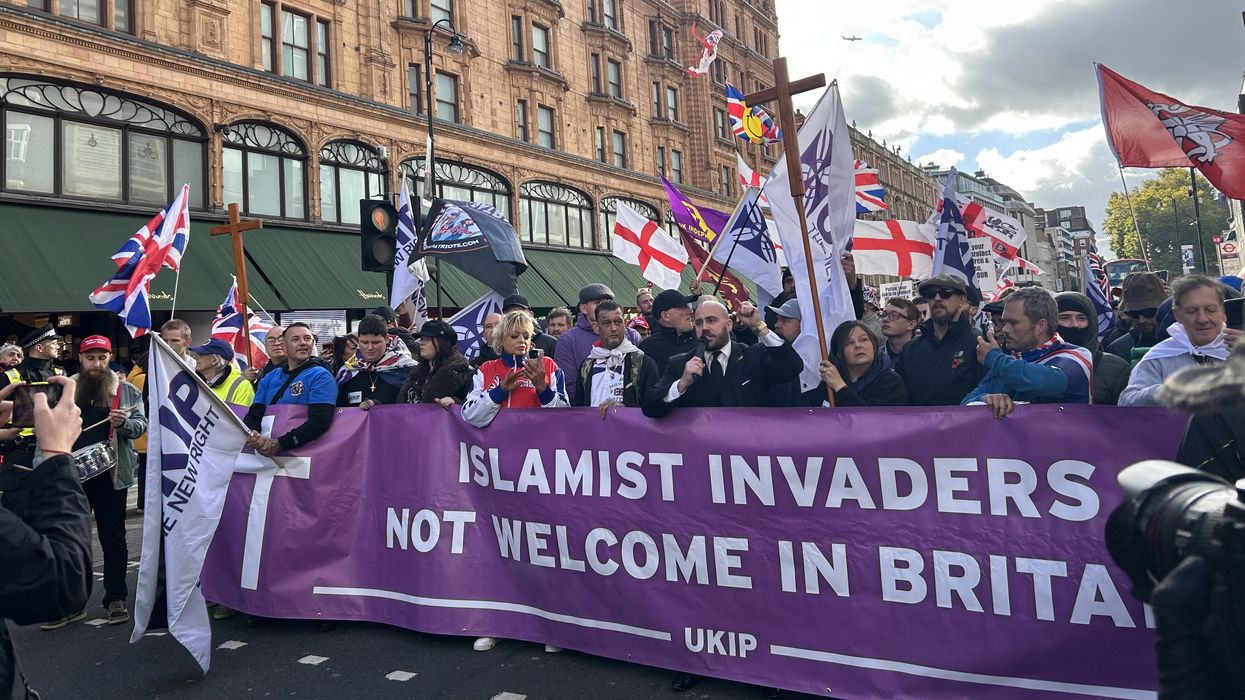 Four counter-protesters arrested at Ukip protest as demonstration moved nine miles after police ban