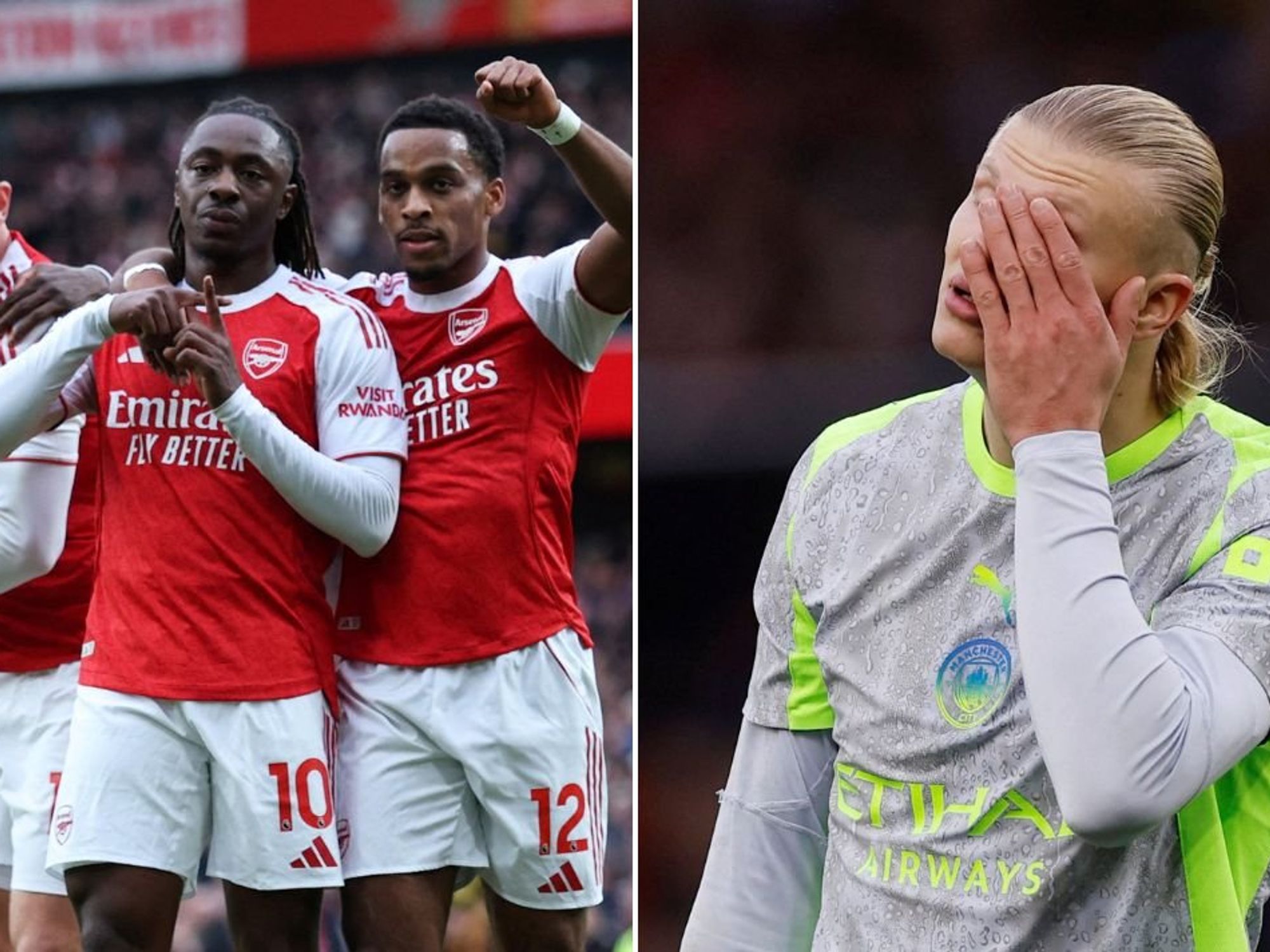 Arsenal land vital victory as Man City stumble in momentous day in Premier League title race