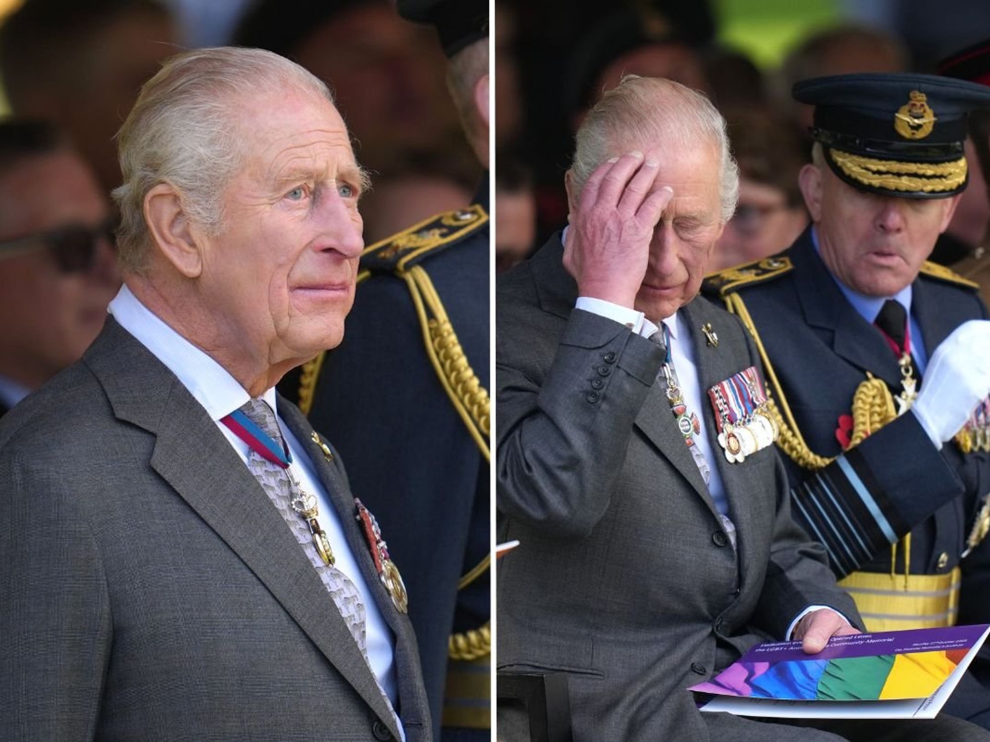 King Charles visibly emotional during LGBT+ armed forces dedication ceremony