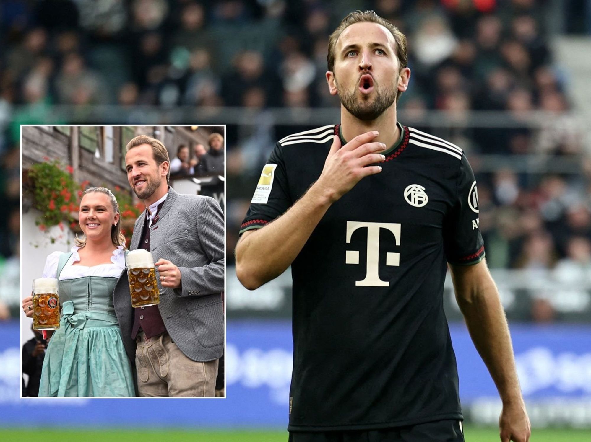 Harry Kane's wife 'doesn't want England return' as fresh twist on Bayern Munich star's future com...