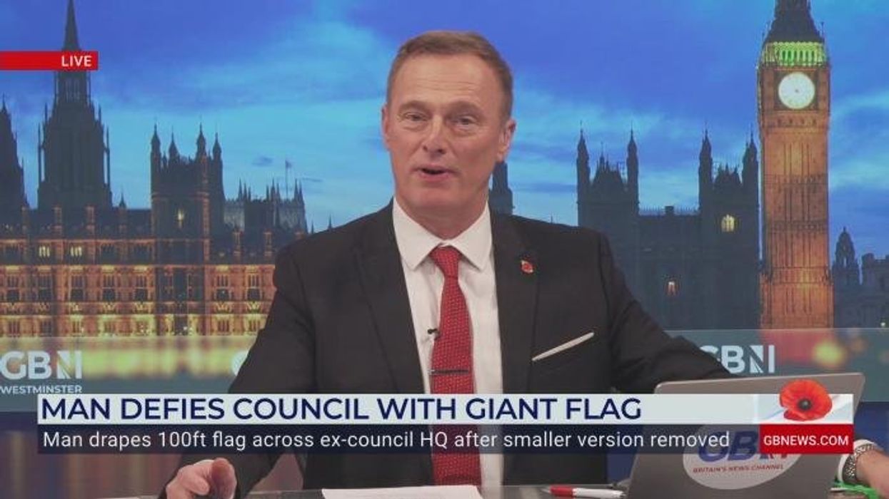 WATCH: James Holmes tells GB News he has been called 'racist' for 100ft Union flag display