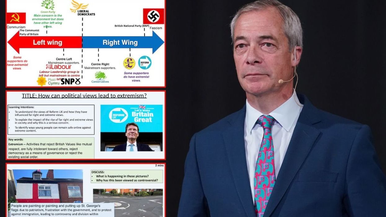 Schoolchildren told Reform UK is 'extremist' and St George’s flag is 'far-right exclusionary symbol'