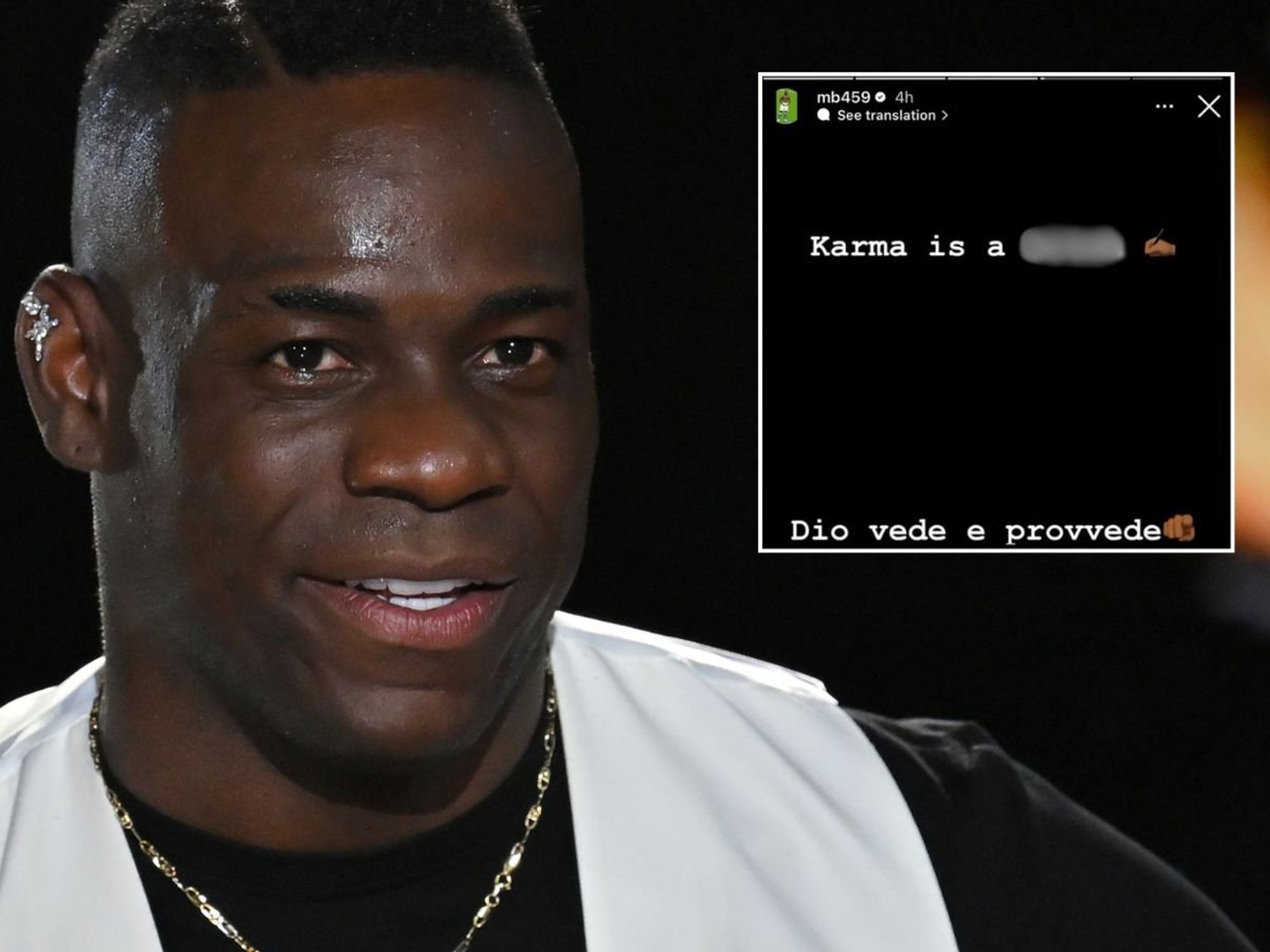 Mario Balotelli uploads controversial social media post after club sacks manager - 'Karma is a b***h'