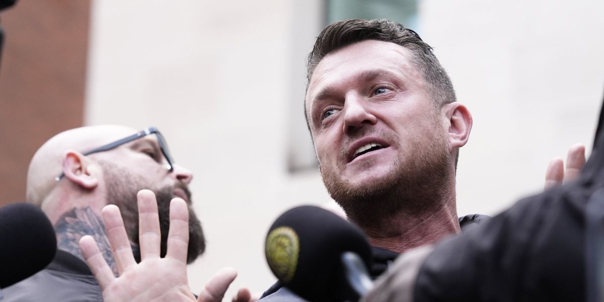 Tommy Robinson cleared of terror charge after failing to provide police with mobile phone pin Tommy Robinson cleared of terror charge after failing to provide police with mobile phone pin