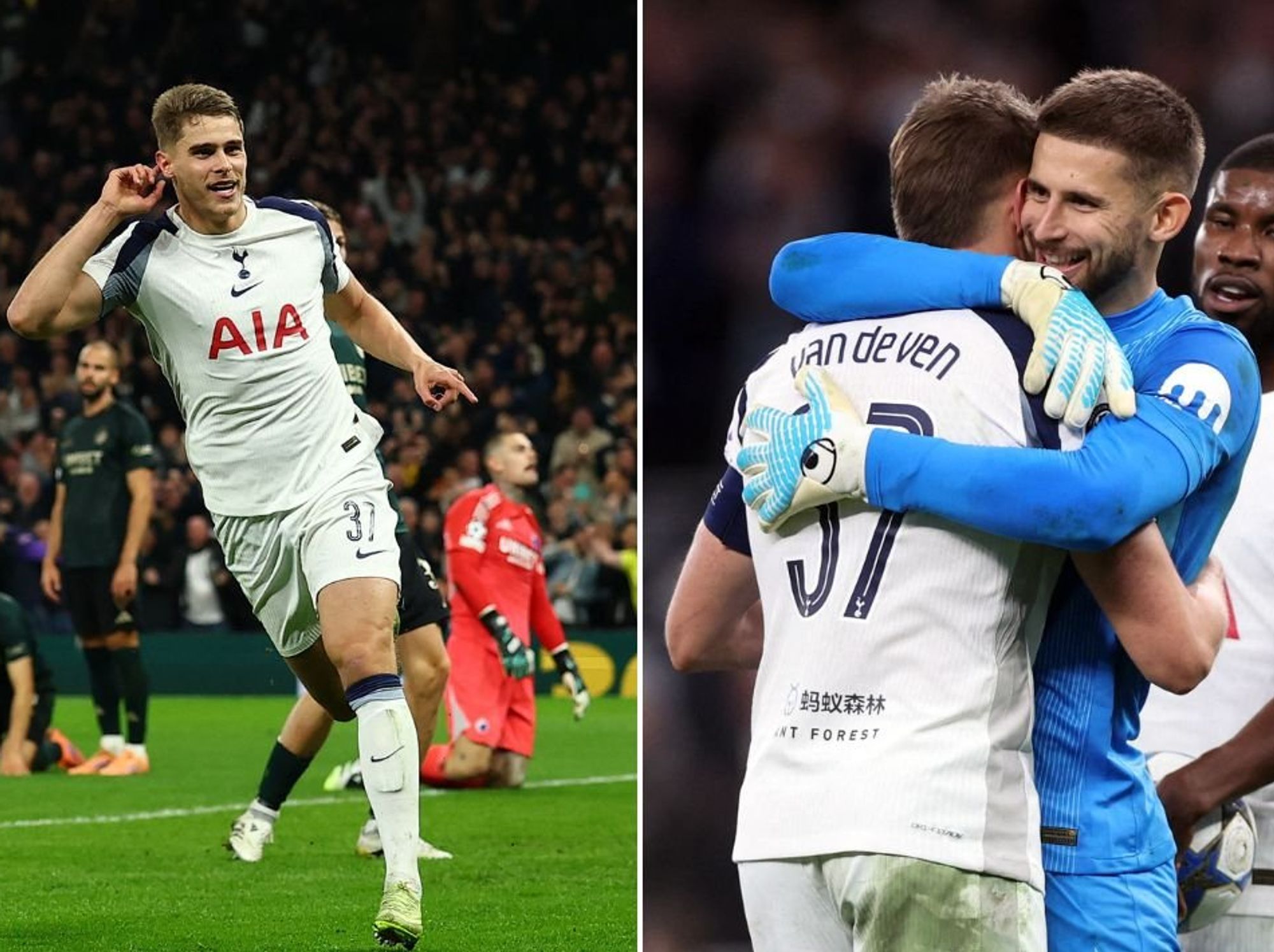 Micky van de Ven scores Puskas-worthy goal as Tottenham complete Champions League rout