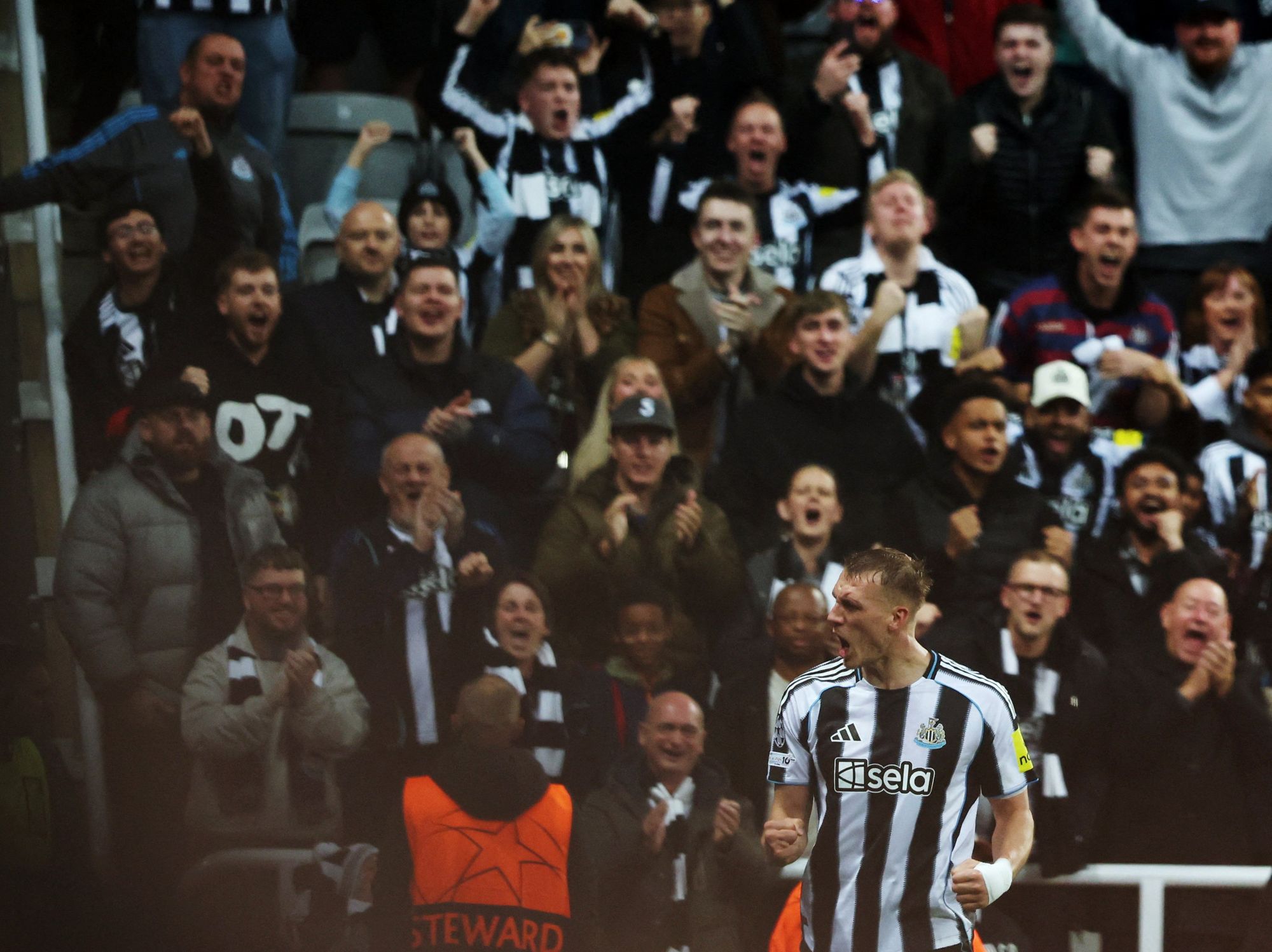 Dan Burn's majestic header helps give Newcastle huge Champions League victory