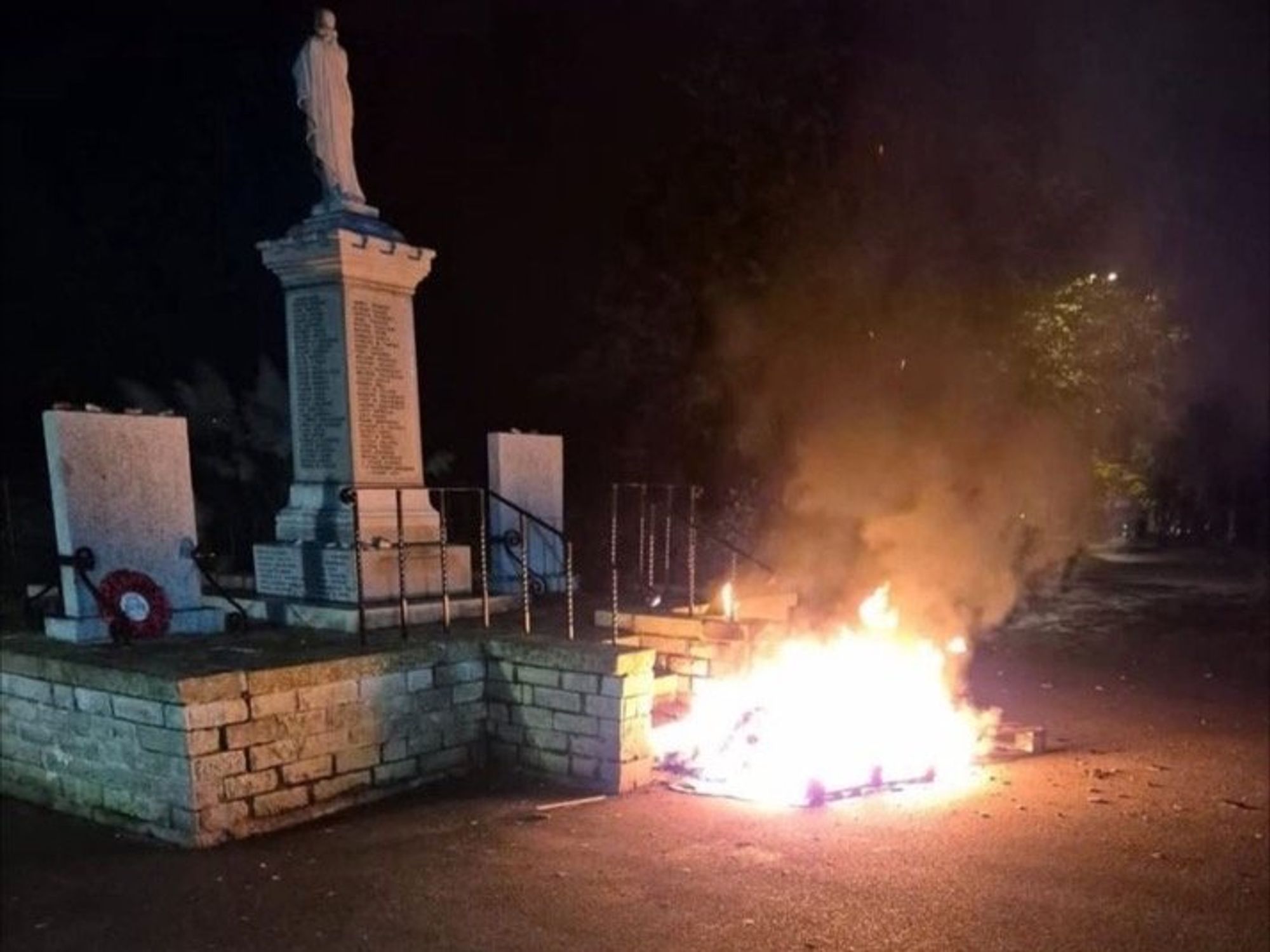 Police investigating arson attack at war memorial just days before Remembrance Sunday