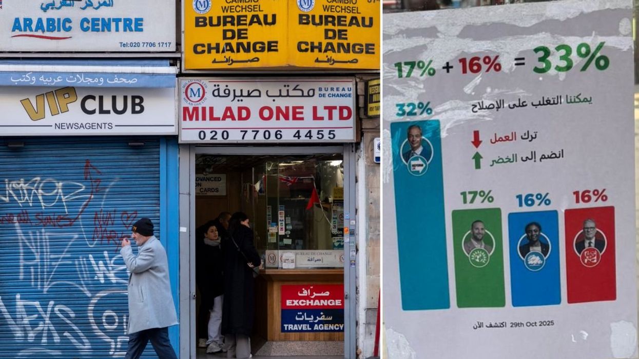 'We can beat Reform!' Arabic poster urging Labour voters to switch to Greens to block Nigel Farage's path to No10 spotted in London