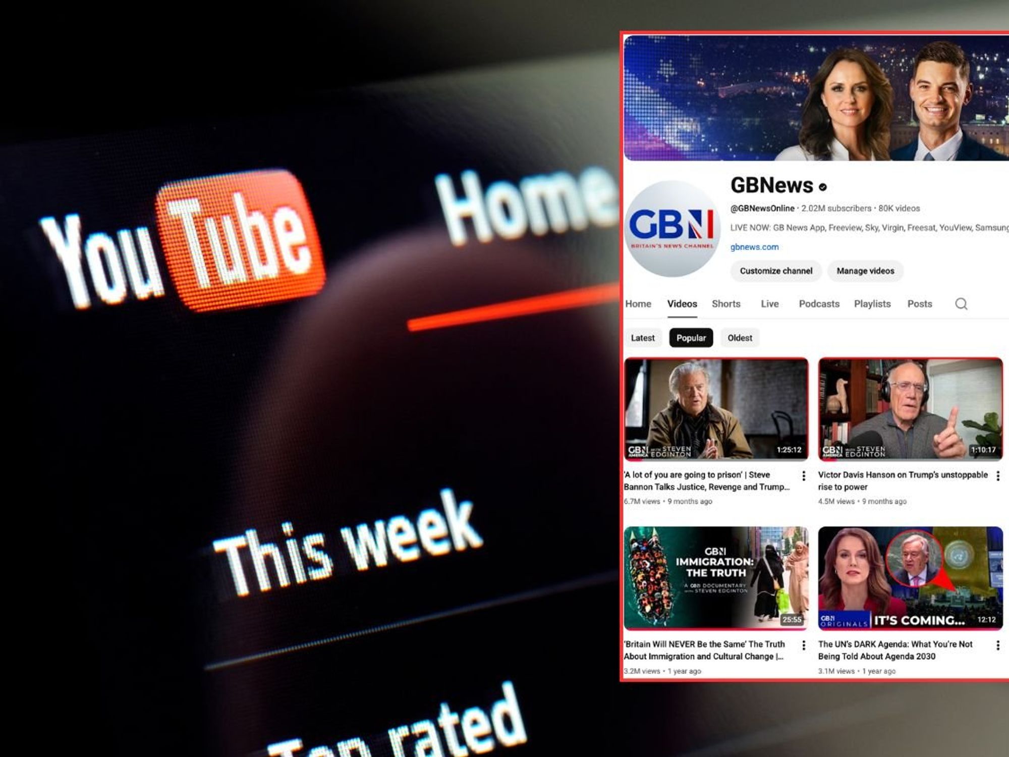 GB News racks up 2.5 BILLION views on YouTube