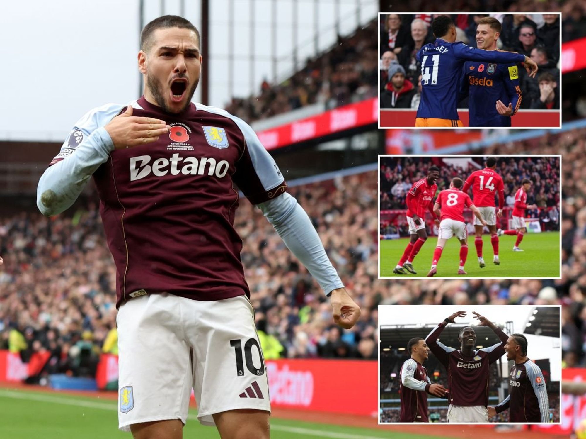 Premier League round-up: Aston Villa hammer Bournemouth as Newcastle slip to nightmare Brentford defeat