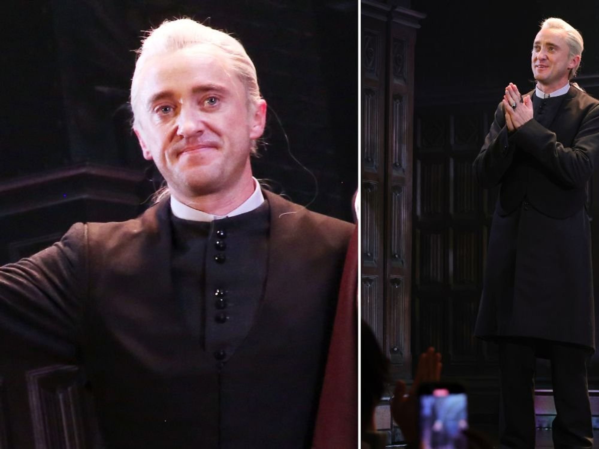 Tom Felton prompts emotional audience response as he reprises Draco Malfoy role on stage