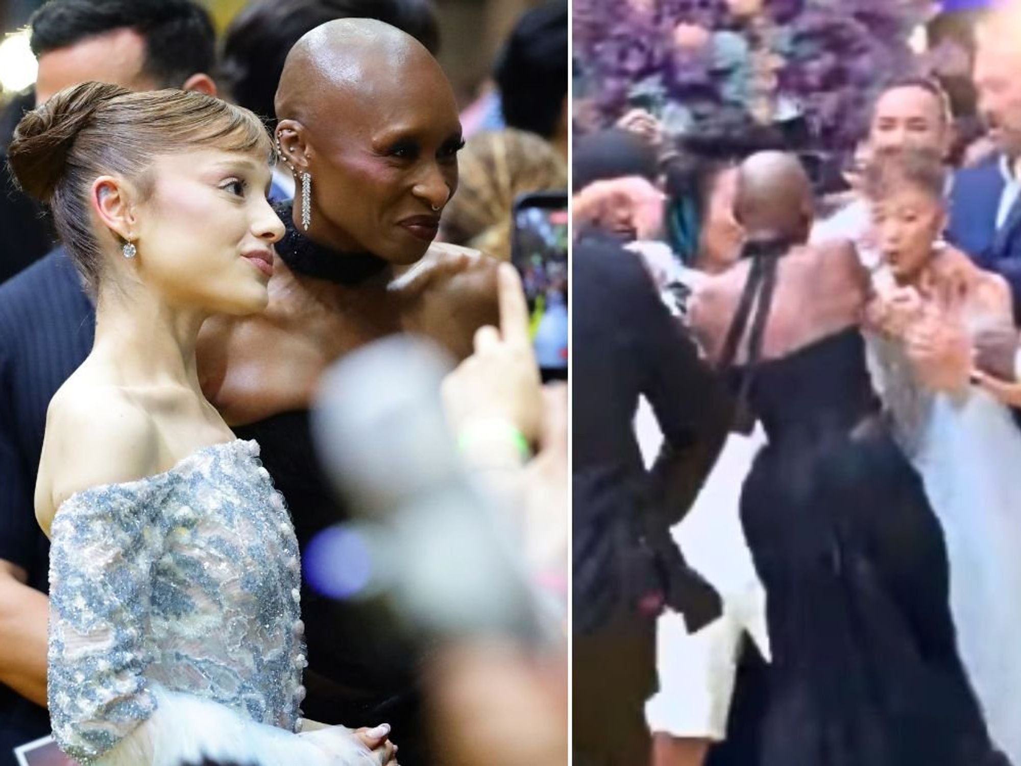 Cynthia Erivo leaps to Ariana Grande’s defence as fan lunges at her during Wicked: For Good premiere