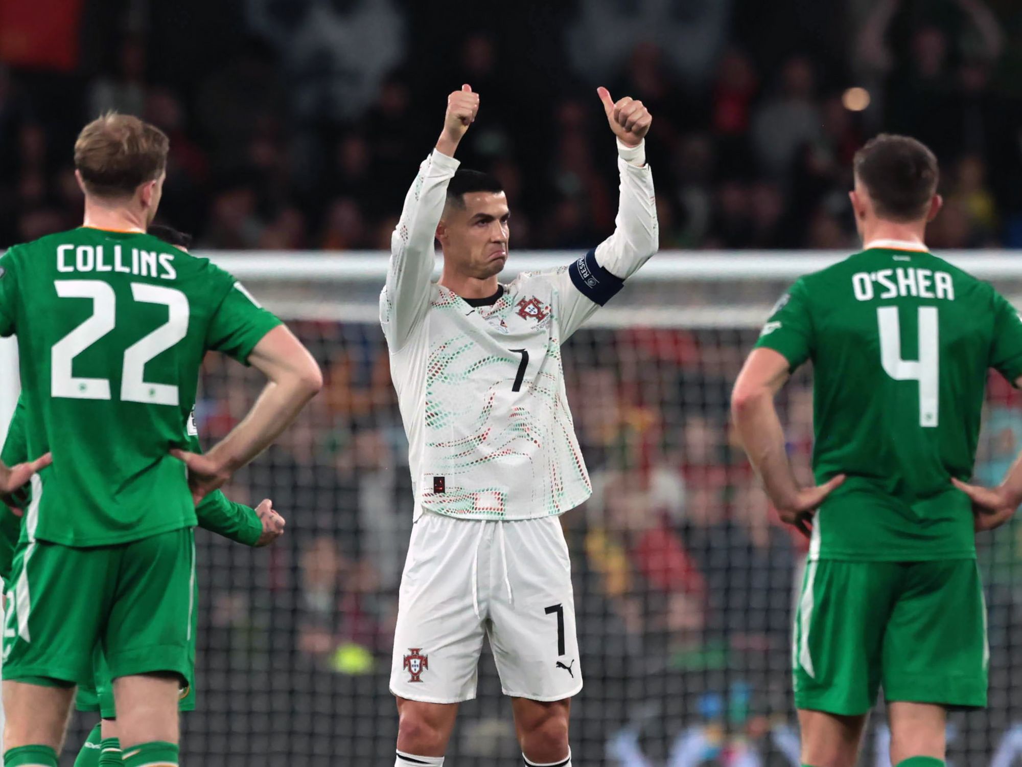 Cristiano Ronaldo sent off after moment of madness for Portugal before making gesture