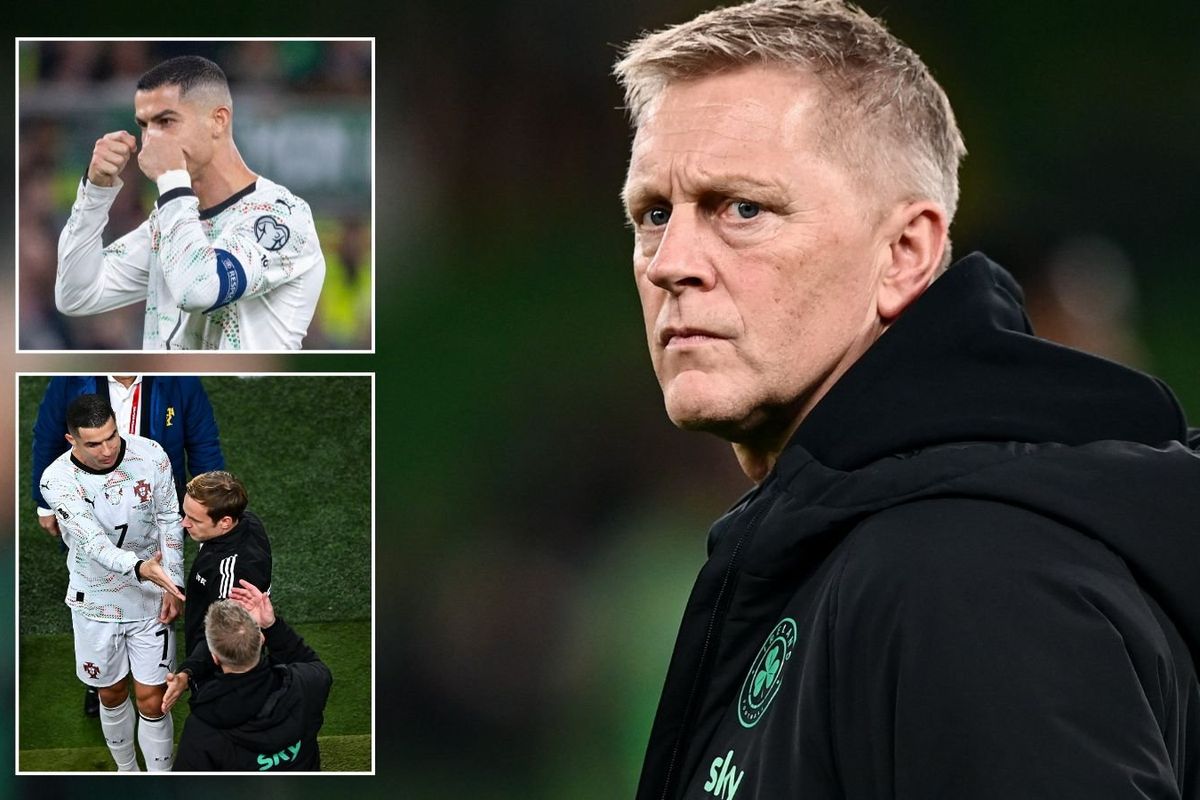 Cristiano Ronaldo's furious comments towards Ireland boss revealed after Portugal star's red card