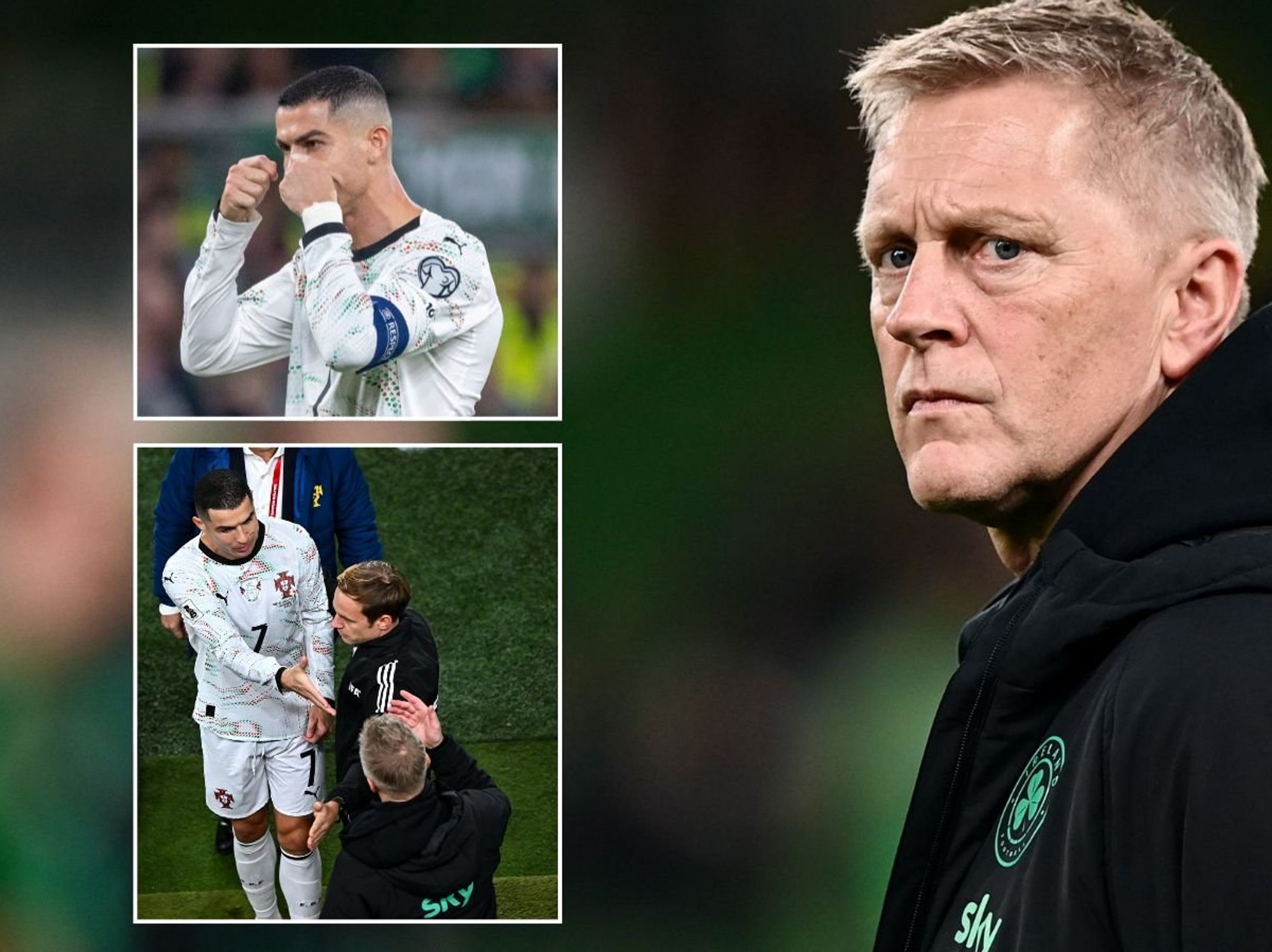 Cristiano Ronaldo's furious comments towards Ireland boss revealed after Portugal star's red card