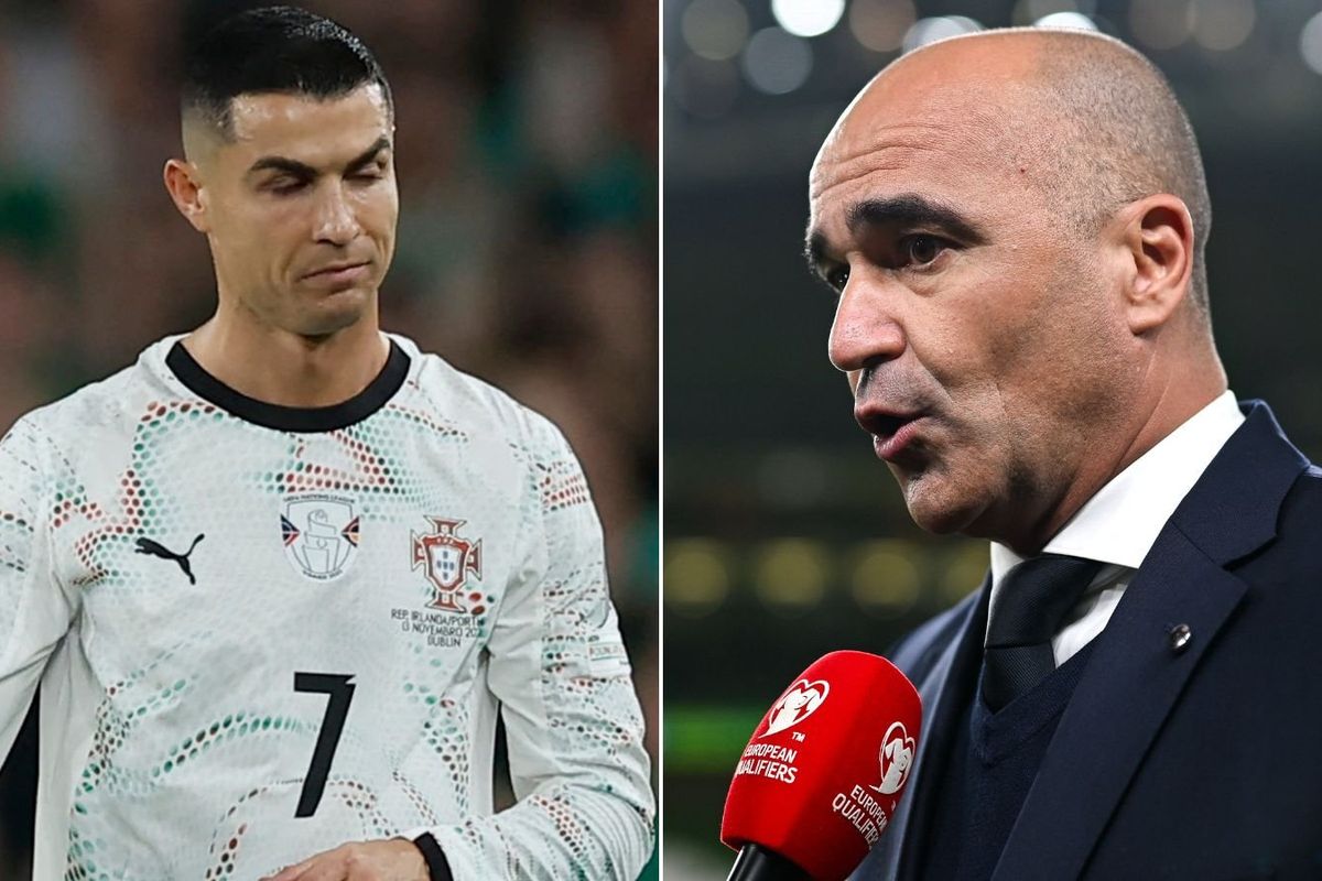 Portugal boss Roberto Martinez makes feelings clear after Cristiano Ronaldo's red card in Ireland defeat