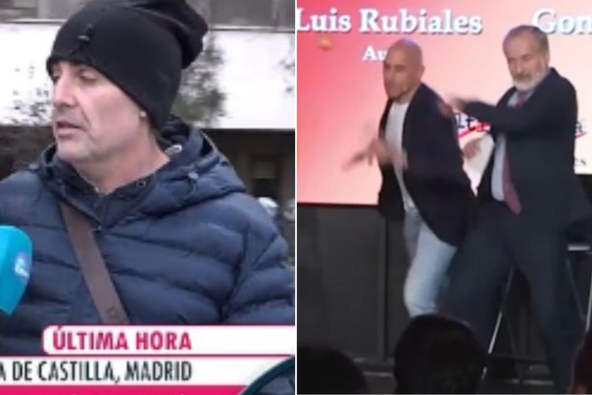 Luis Rubiales' uncle makes Benidorm joke after pelting former Spanish football chief with eggs in wild scenes