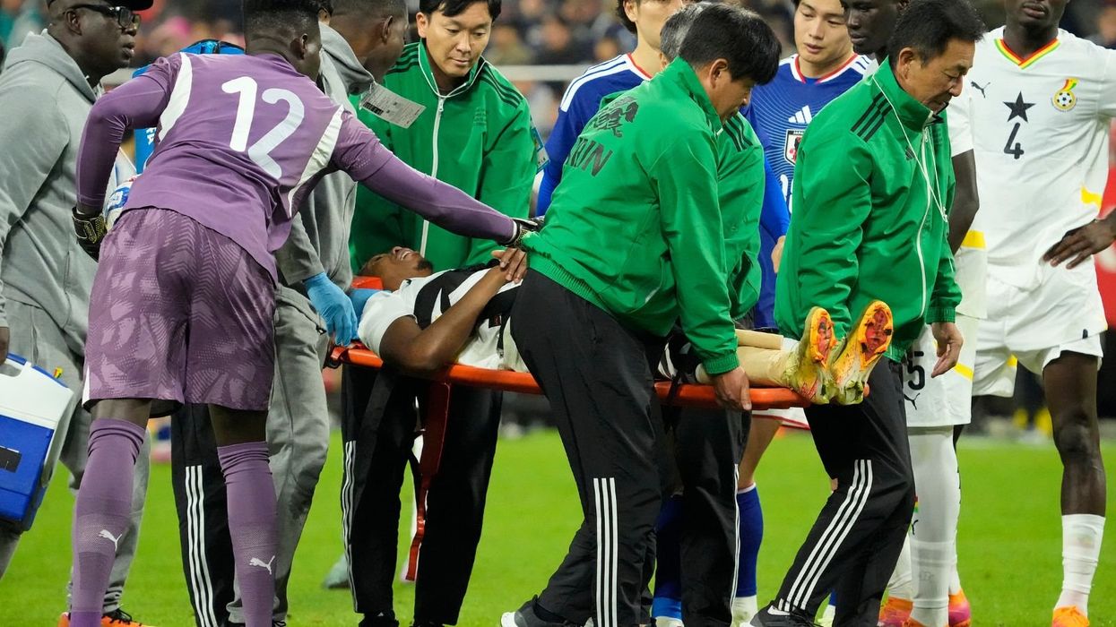 Football star taken to hospital after being left screaming in agony following horrific injury