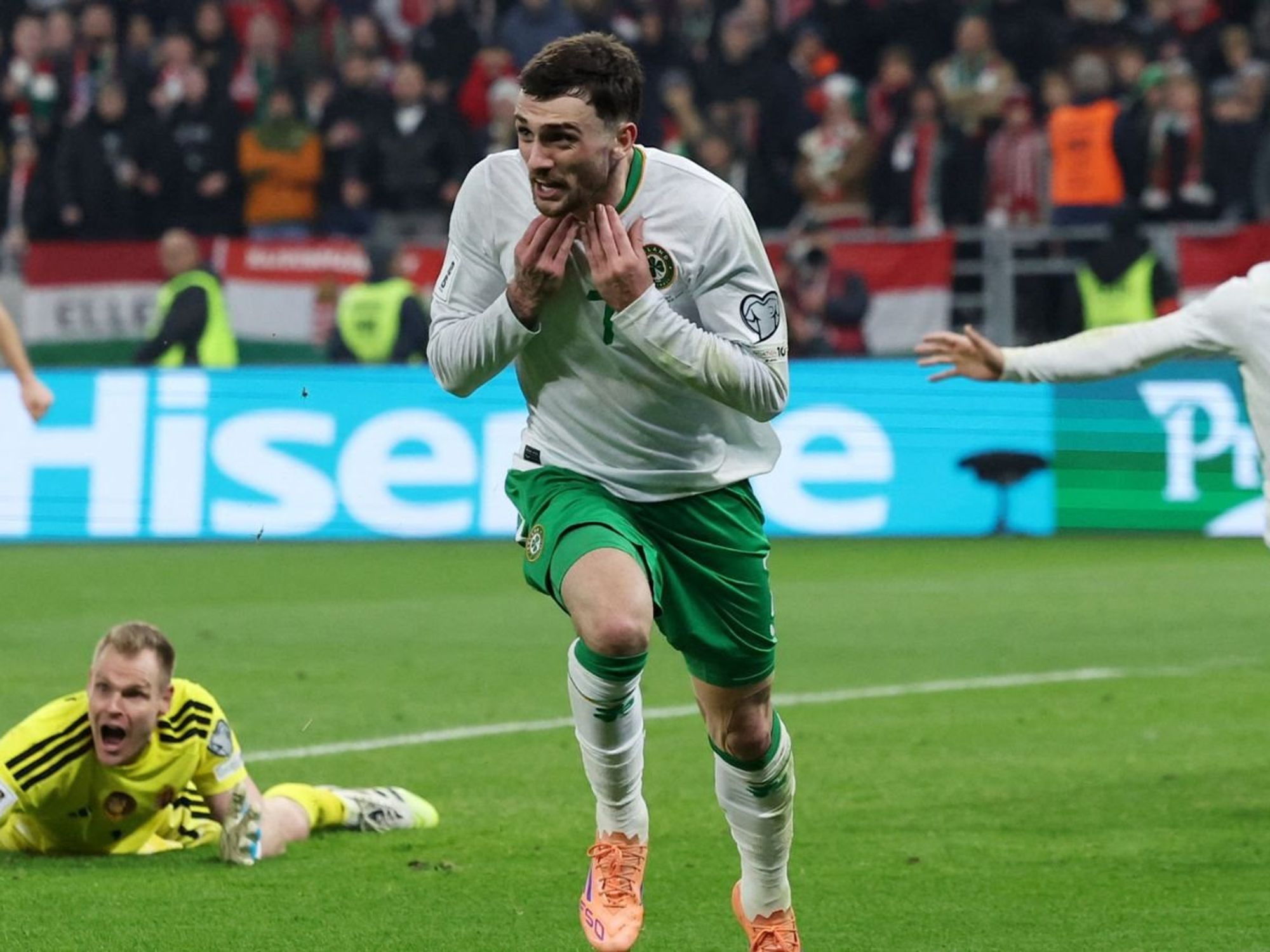 Ireland secure World Cup play-off spot as Troy Parrott hits sublime hat-trick in dramatic win ove...