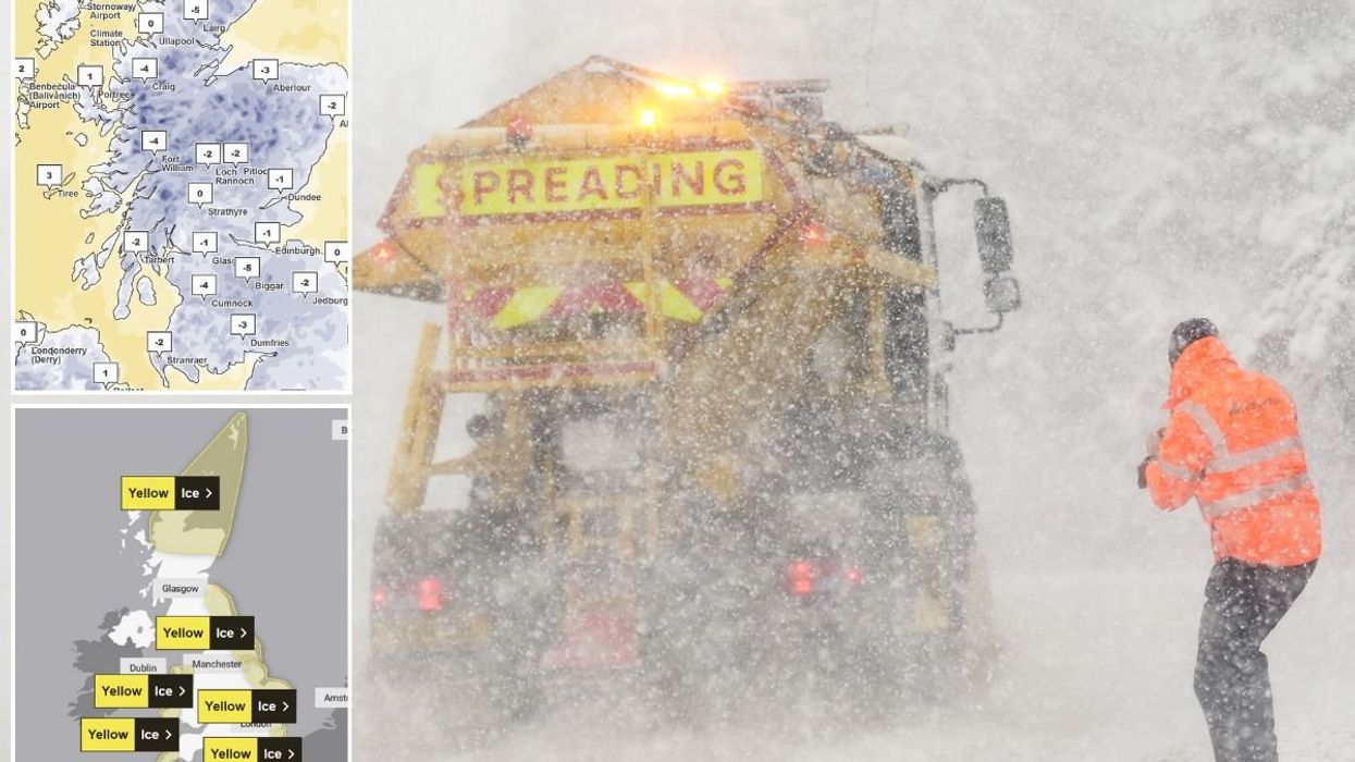 UK weather: Temperatures plunge to -6C as Met Office ice warnings force hundreds of schools to shut