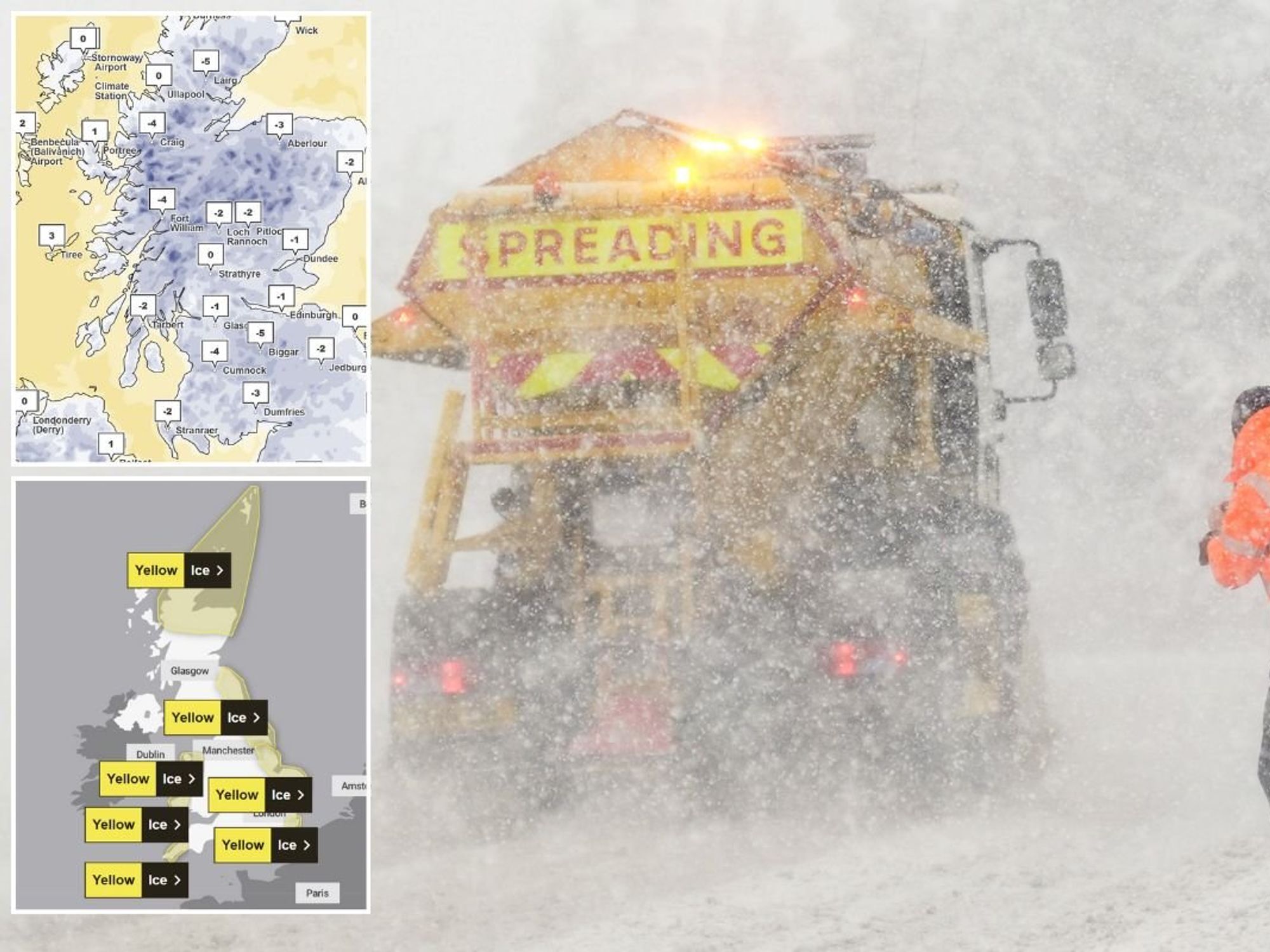UK weather: Temperatures plunge to -6C as Met Office ice warnings force hundreds of schools to shut