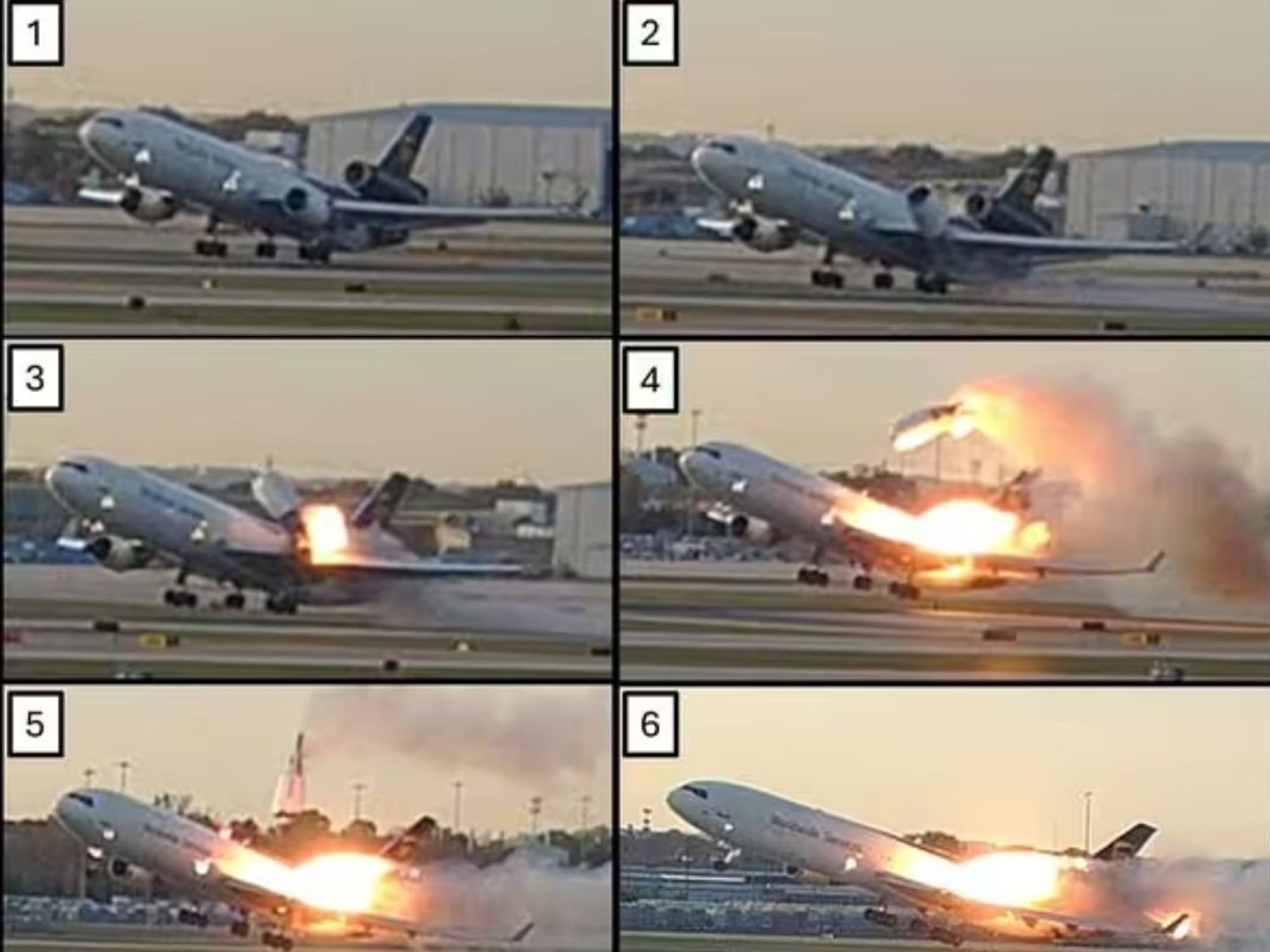 PICTURED: Horrifying moment engine flies off before UPS cargo plane crash that killed 14 people