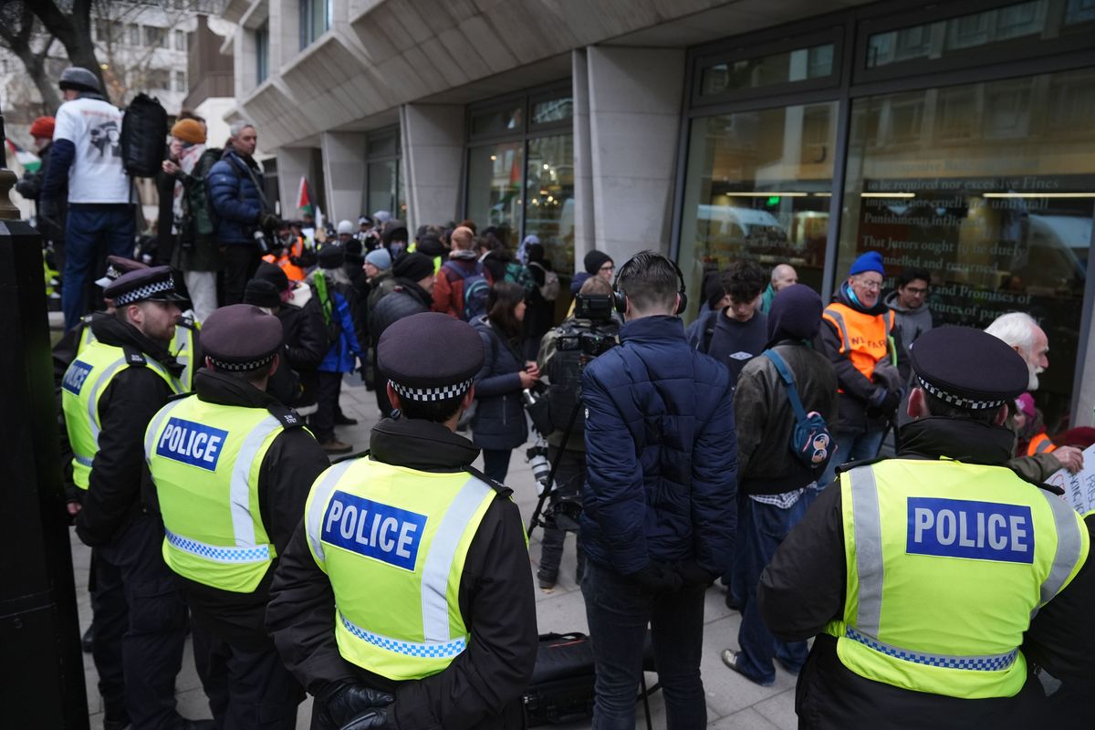 Pensioner, 89, charged over protest that 'overwhelmed' police