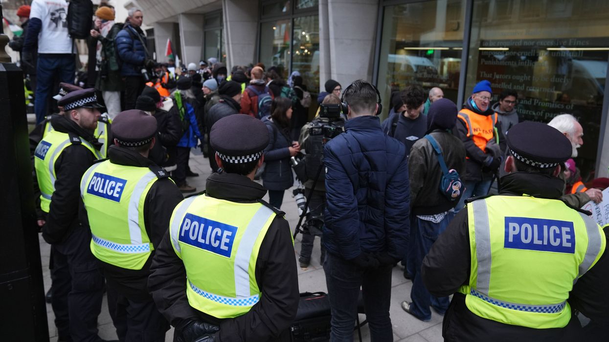 Pensioner, 89, charged over protest that 'overwhelmed' police