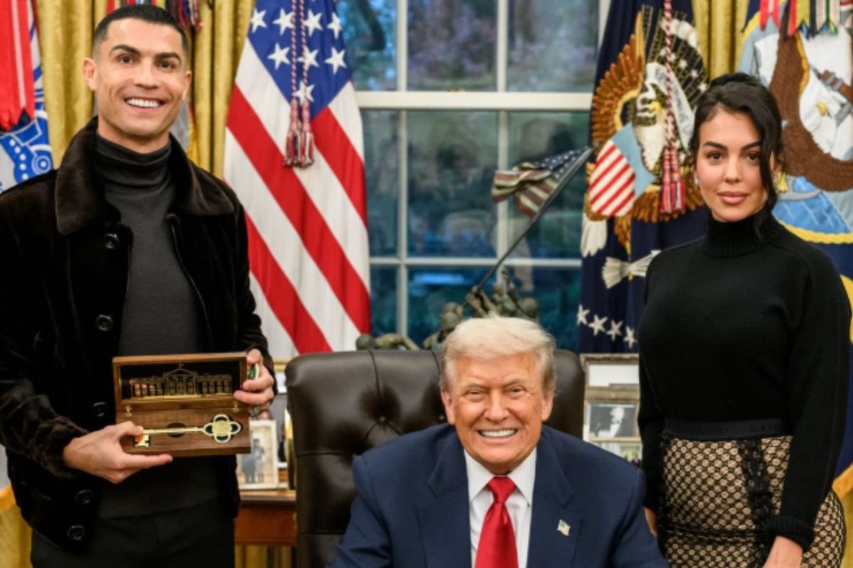 Donald Trump shares bizarre AI video after meeting Cristiano Ronaldo at White House