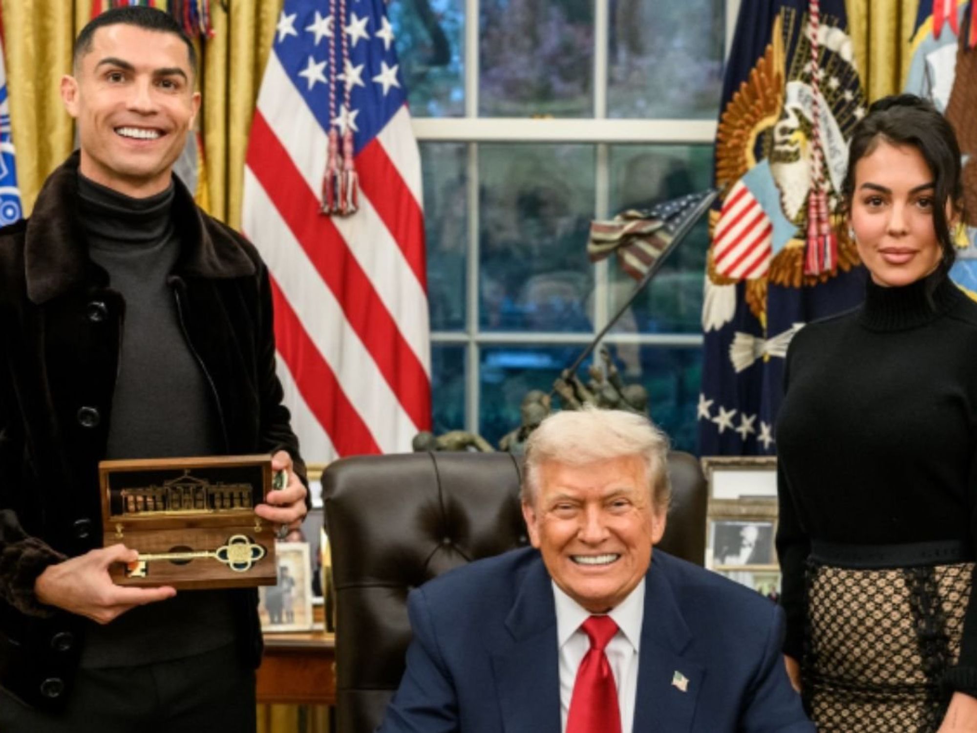Donald Trump shares bizarre AI video after meeting Cristiano Ronaldo at White House