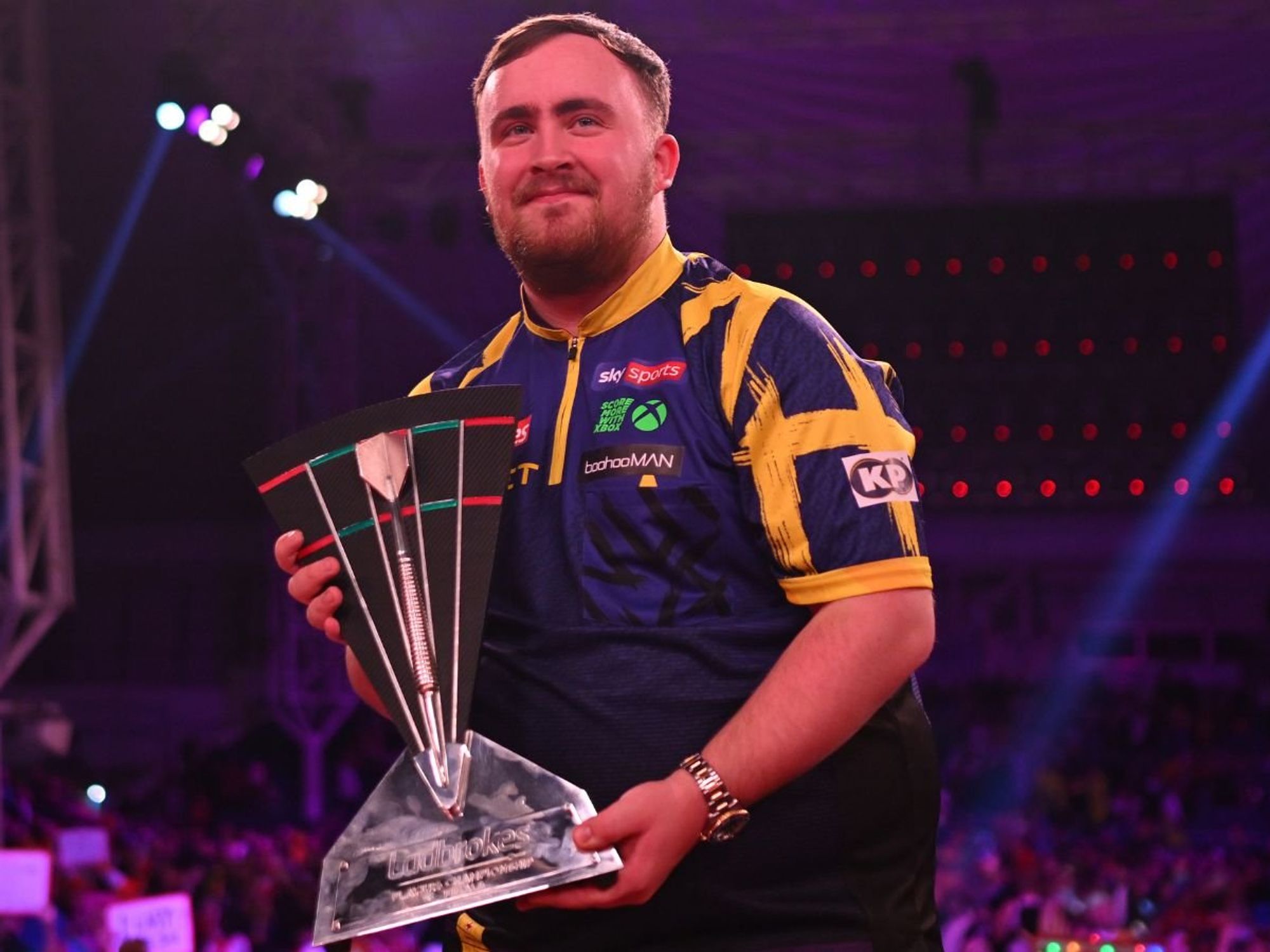 Luke Littler reveals darts star he wants to avoid after beating Nathan Aspinall to win Players Ch...