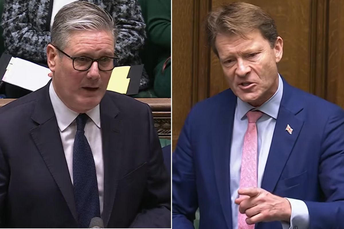 Richard Tice confronts Keir Starmer over 'pro-Russia' Reform attack