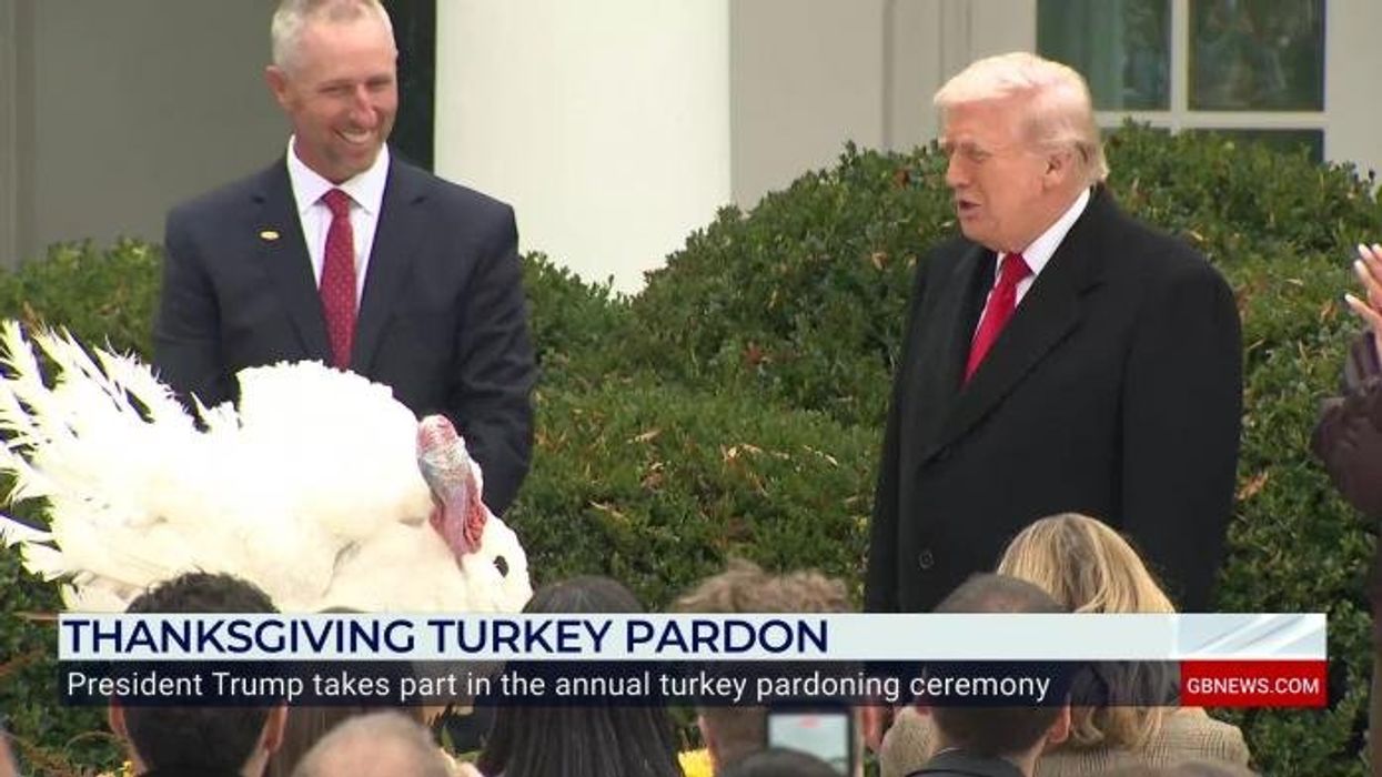 WATCH: Donald Trump pardons Thanksgiving turkeys Gobble and Waddle in historic White House ceremony