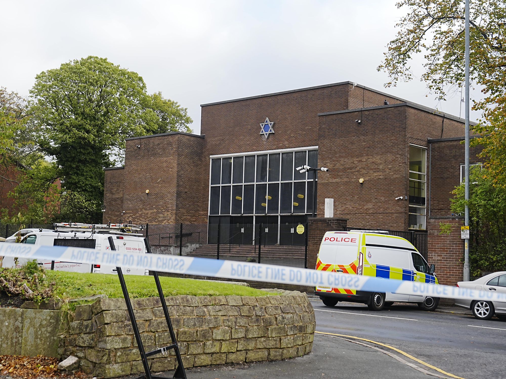 Man, 31, arrested on suspicion of preparing terror acts in connection to Manchester synagogue att...