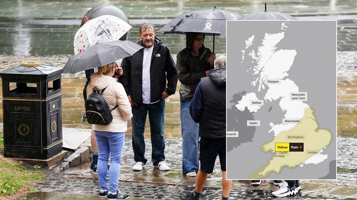 Heavy rain warning issued across England and Wales as up to 80mm could fall this weekend