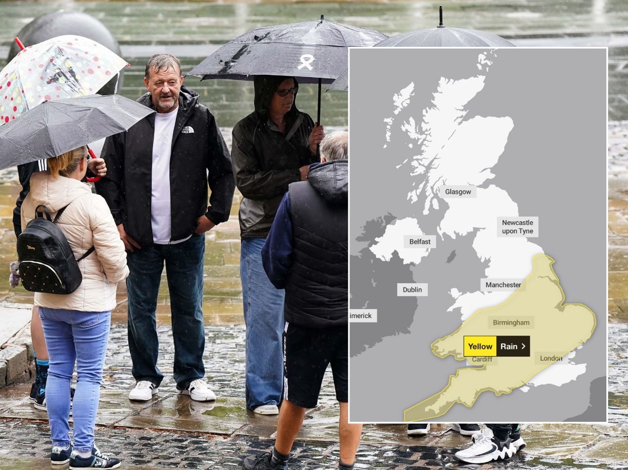 Heavy rain warning issued across England and Wales as up to 80mm could fall this weekend