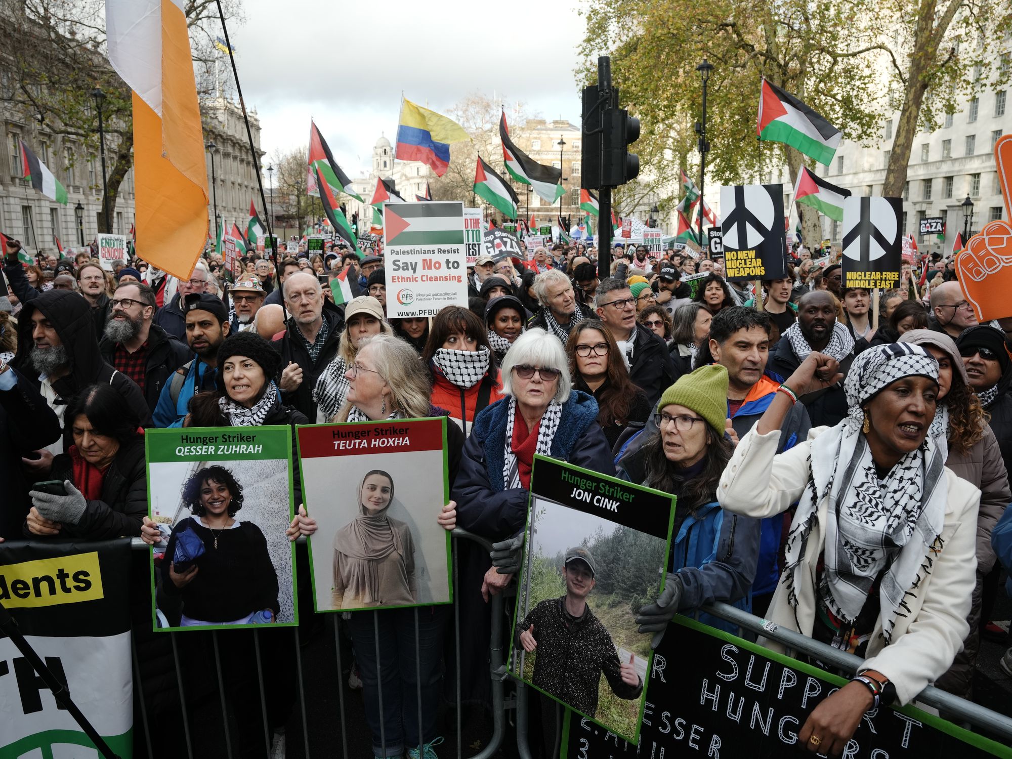 Police make dozens of arrests at Palestine Action protests across Britain