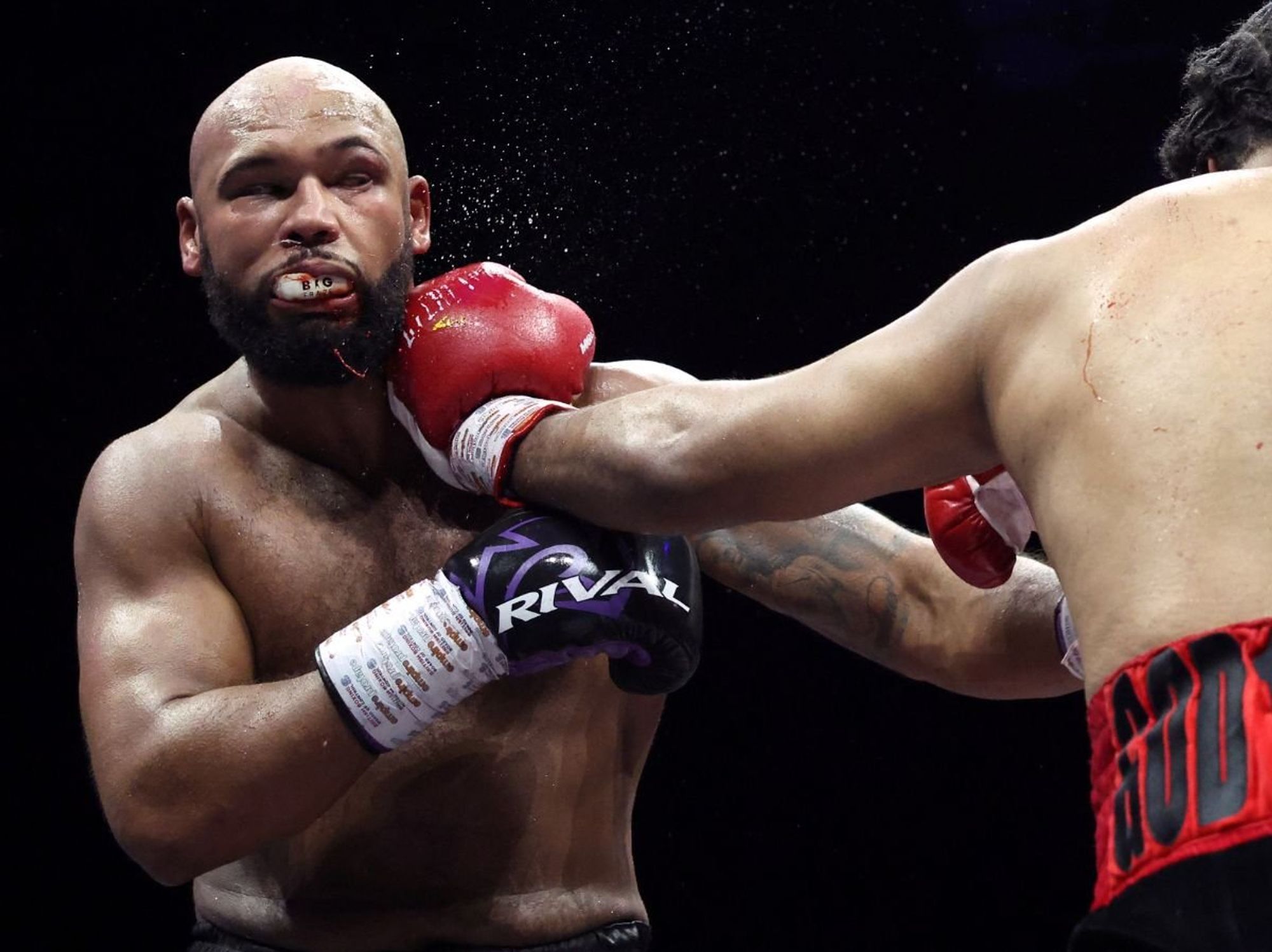 Frazer Clarke emotionally walks away from the ring after losing Jeamie TKV boxing fight