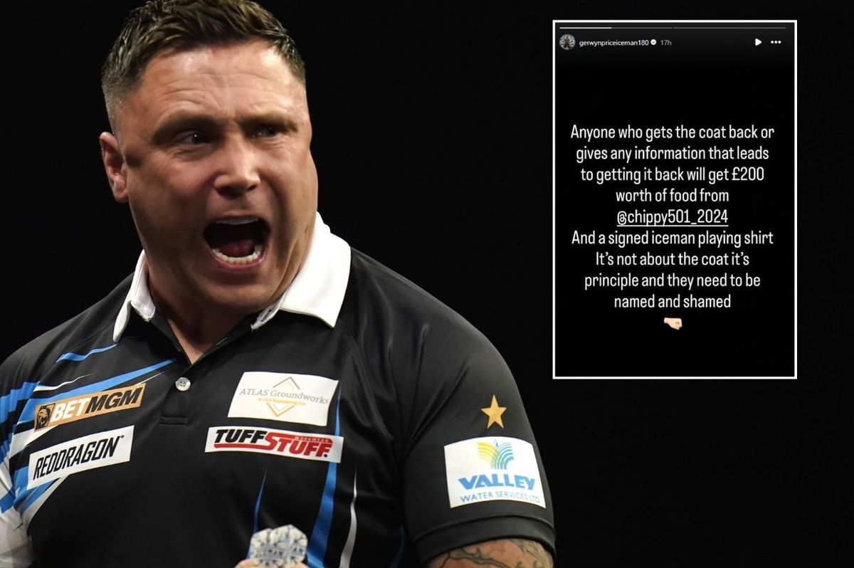 Gerwyn Price offers reward worth £200 after having treasured item stolen - 'They need to be named and shamed'