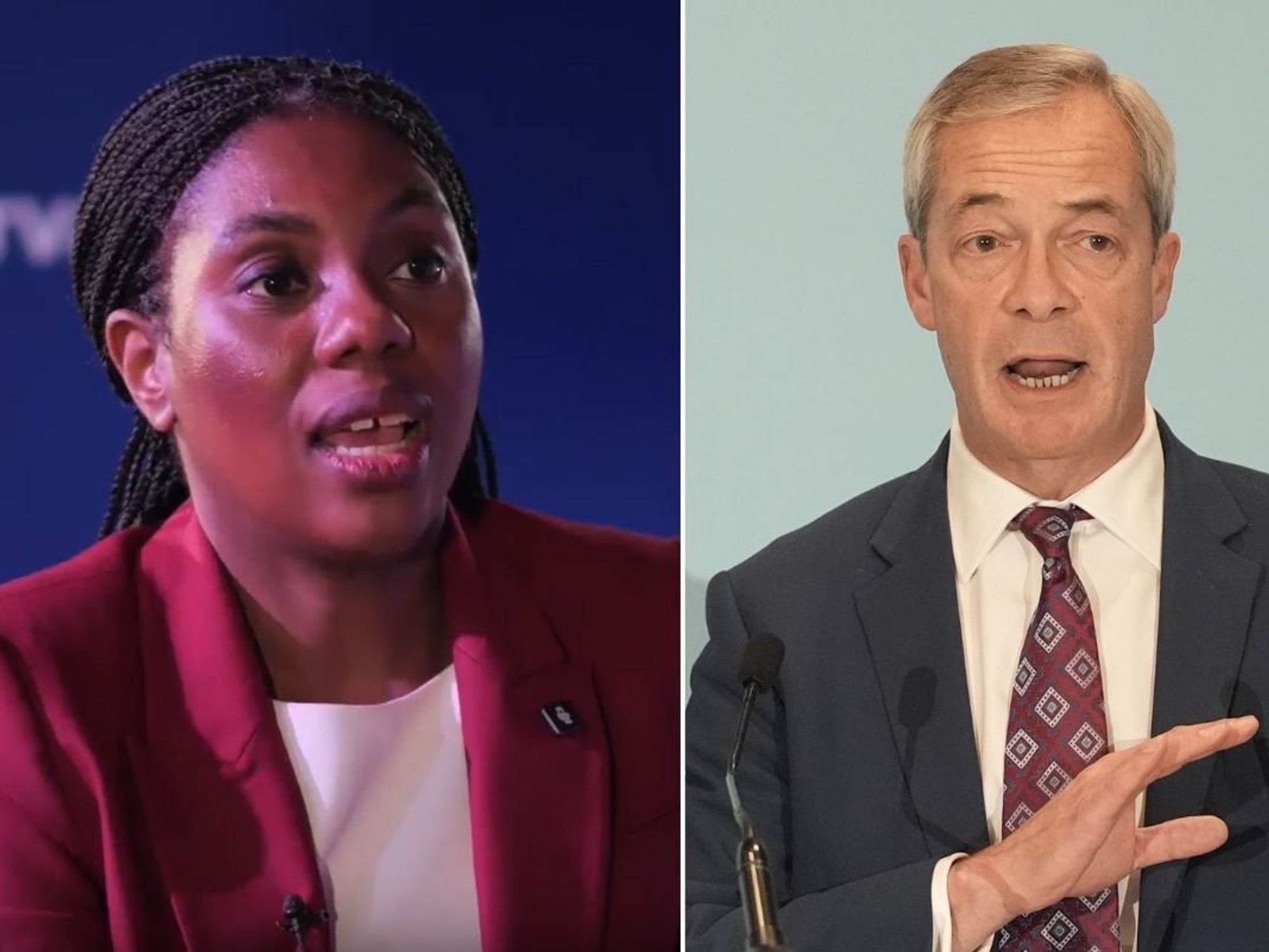 Kemi Badenoch dismisses Reform defection deluge fears after three Tories join Nigel Farage