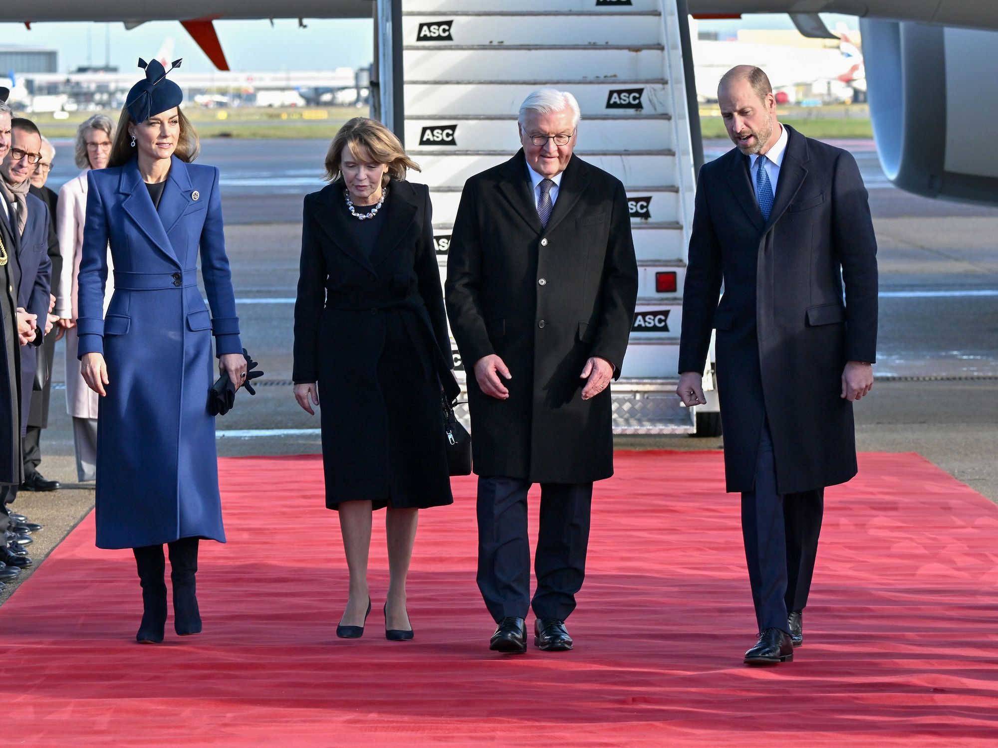 Princess Kate and Prince William greet German President on behalf of King as State Visit begins