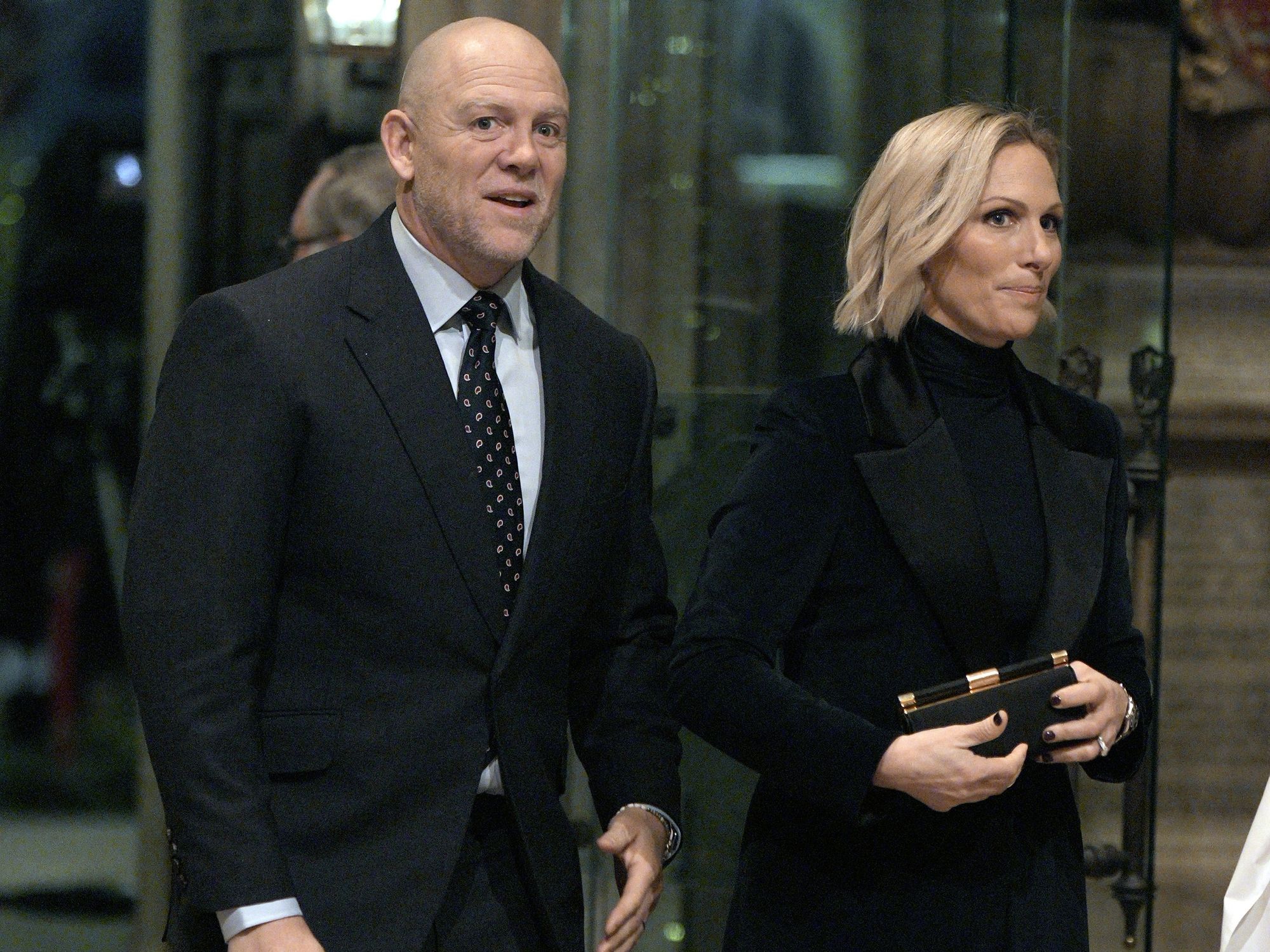 Zara Tindall and Mike Tindall arrive at Westminster Abbey in show of support for Princess Kate